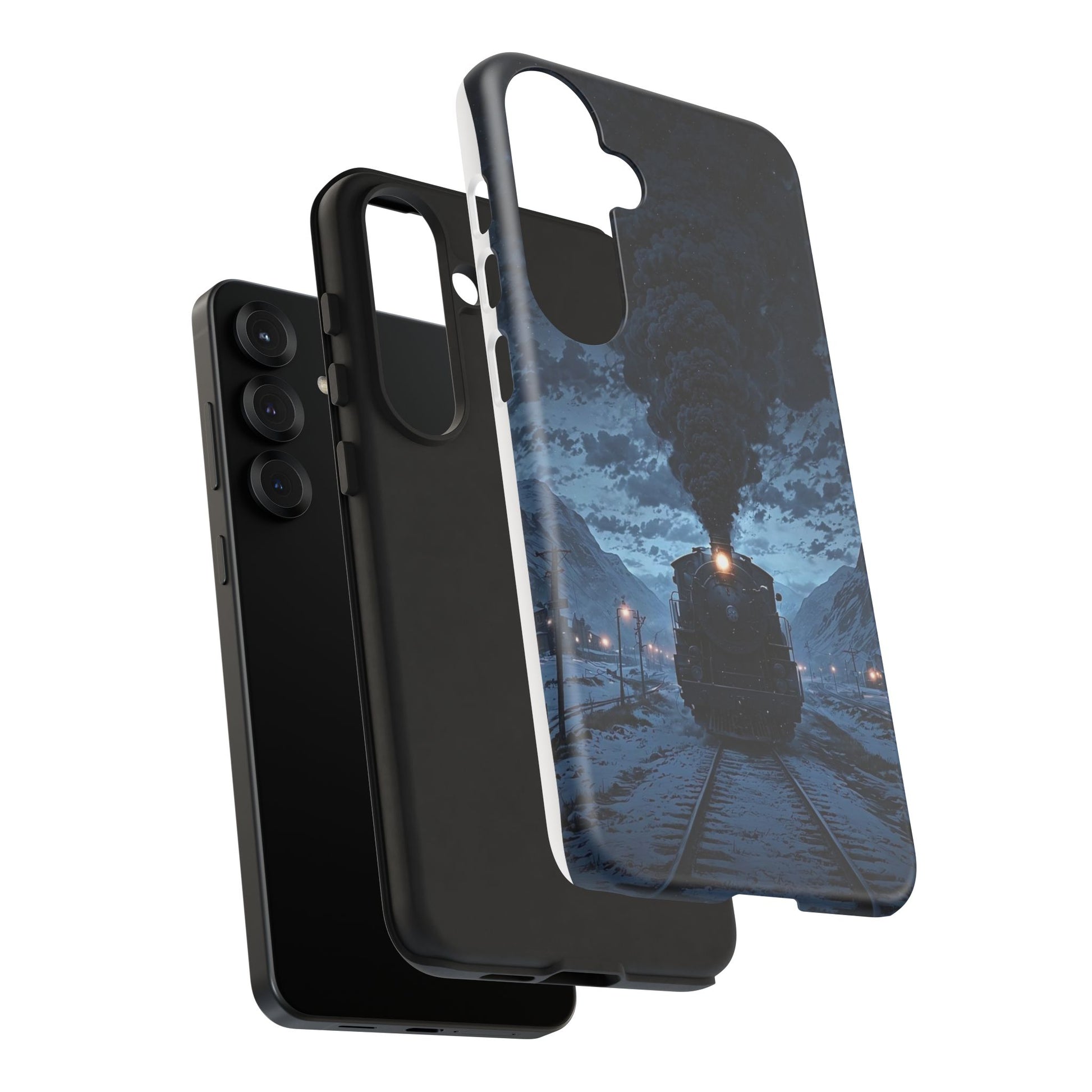Steam Engine Train Themed Tough Cases for iPhones, Samsung, and Pixel
