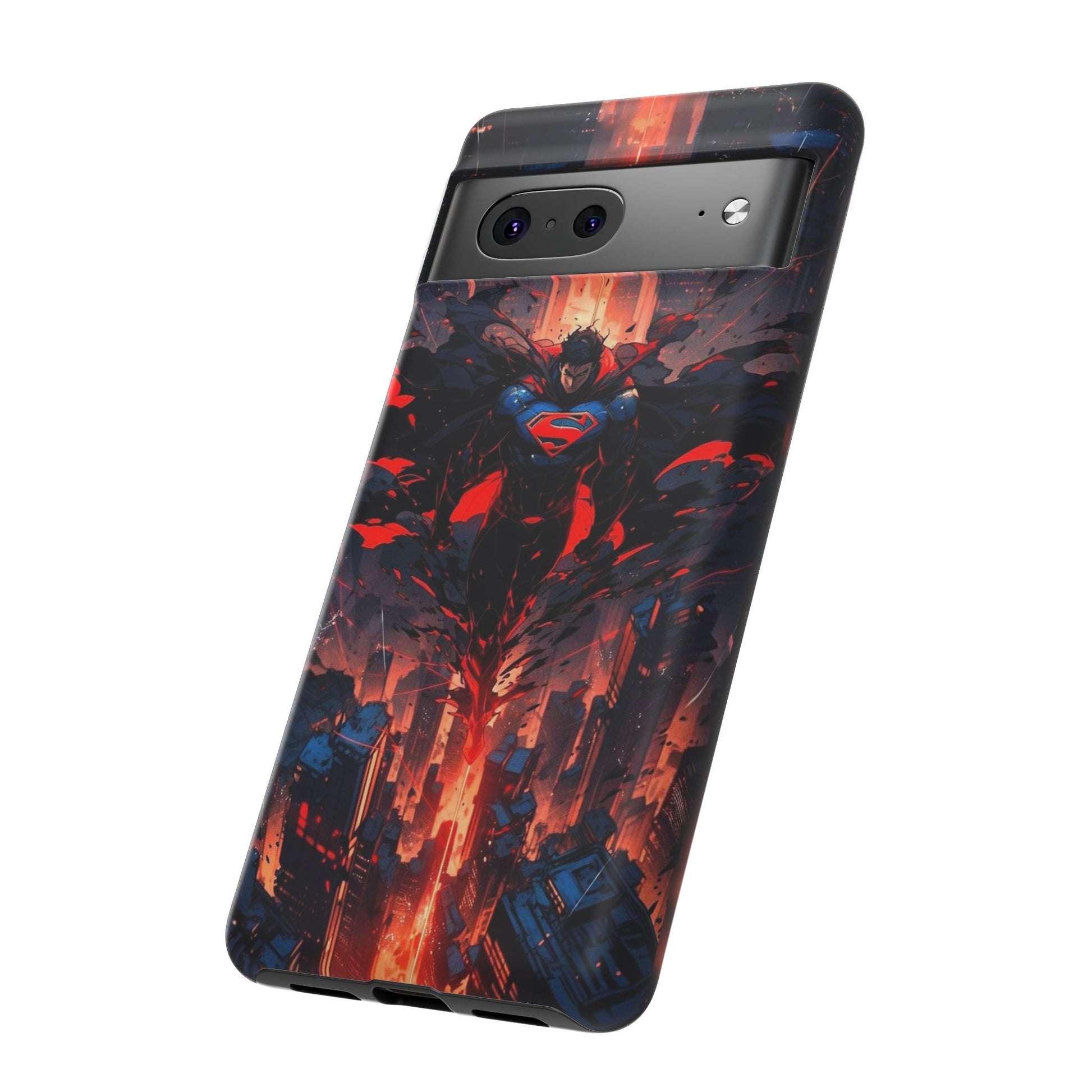 Anime Superman Tough Cases for iPhones, Samsung, and Pixel