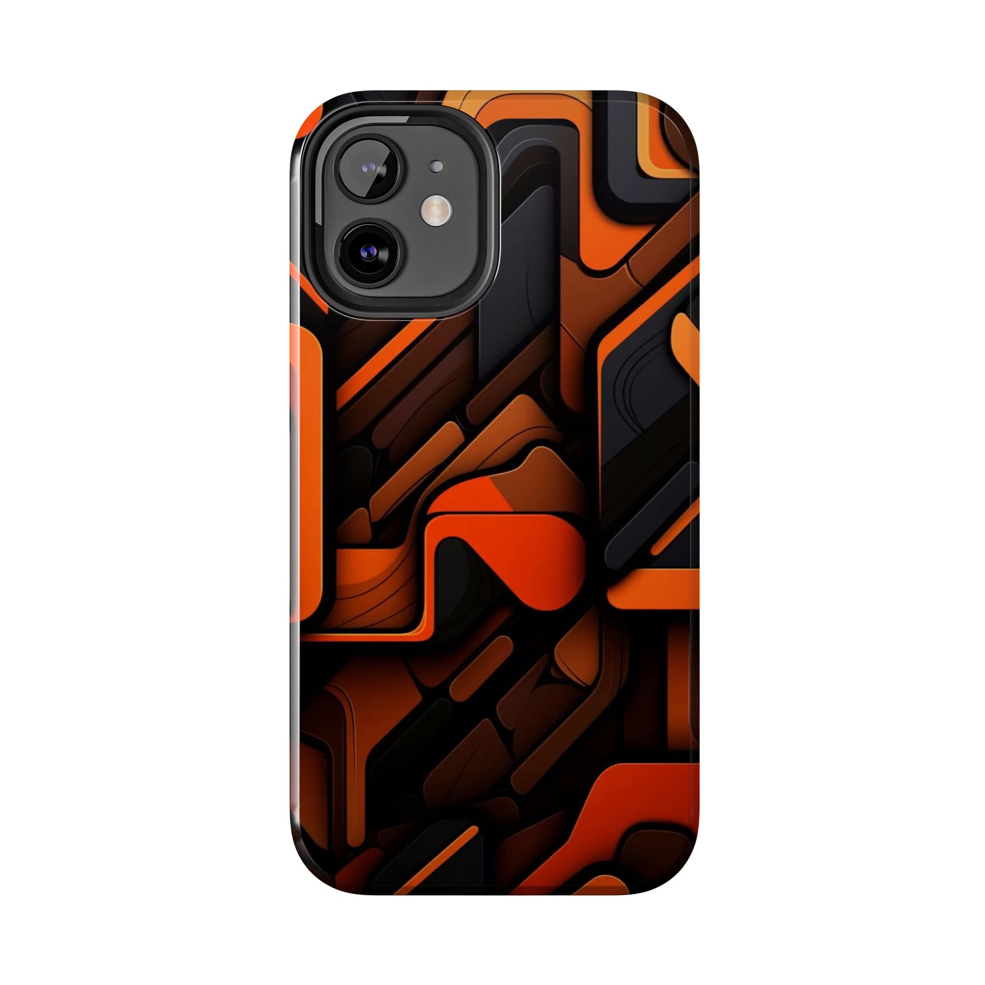 Orange Abstract Art Design Phone Case for Select iPhones & Samsung Galaxy Phones