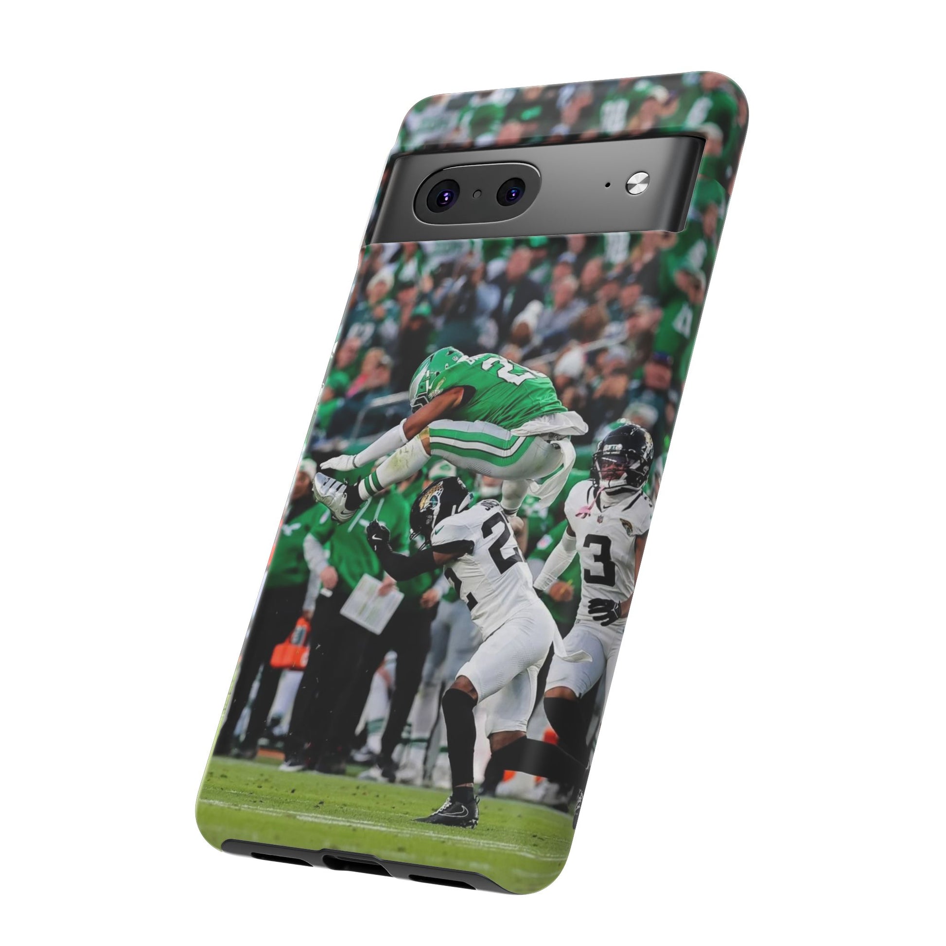 Saquon Barkley The Huddle Eagles Football Tough Cases for iPhones, Samsung, and Pixel