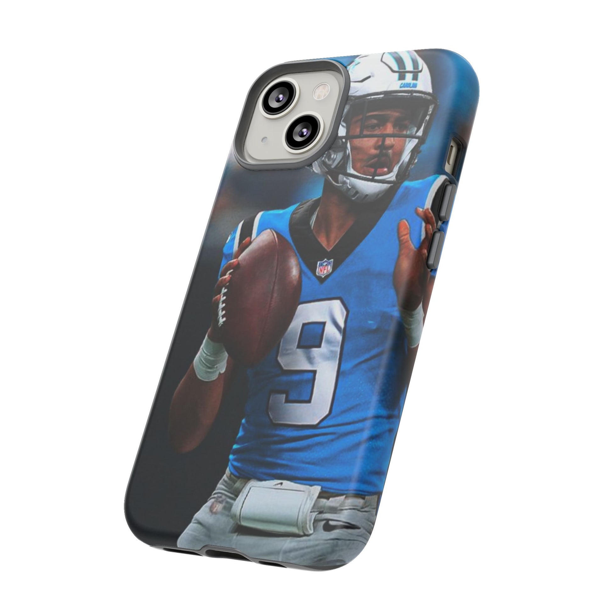 Carolina Panthers Bryce Young Football Tough Cases for iPhones, Samsung, and Pixel
