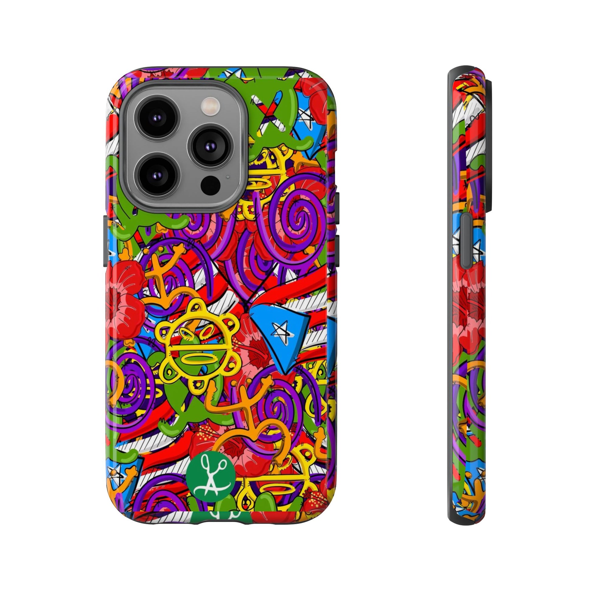 Puerto Rico Taino Tribal Art Tough Cases for iPhones, Samsung, and Pixel