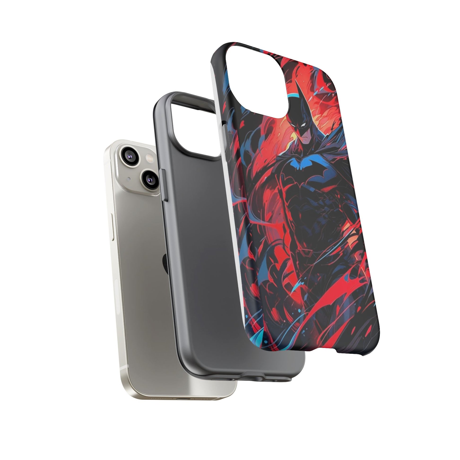 The Dark Knight Batman Art Tough Cases for iPhones, Samsung, and Pixel