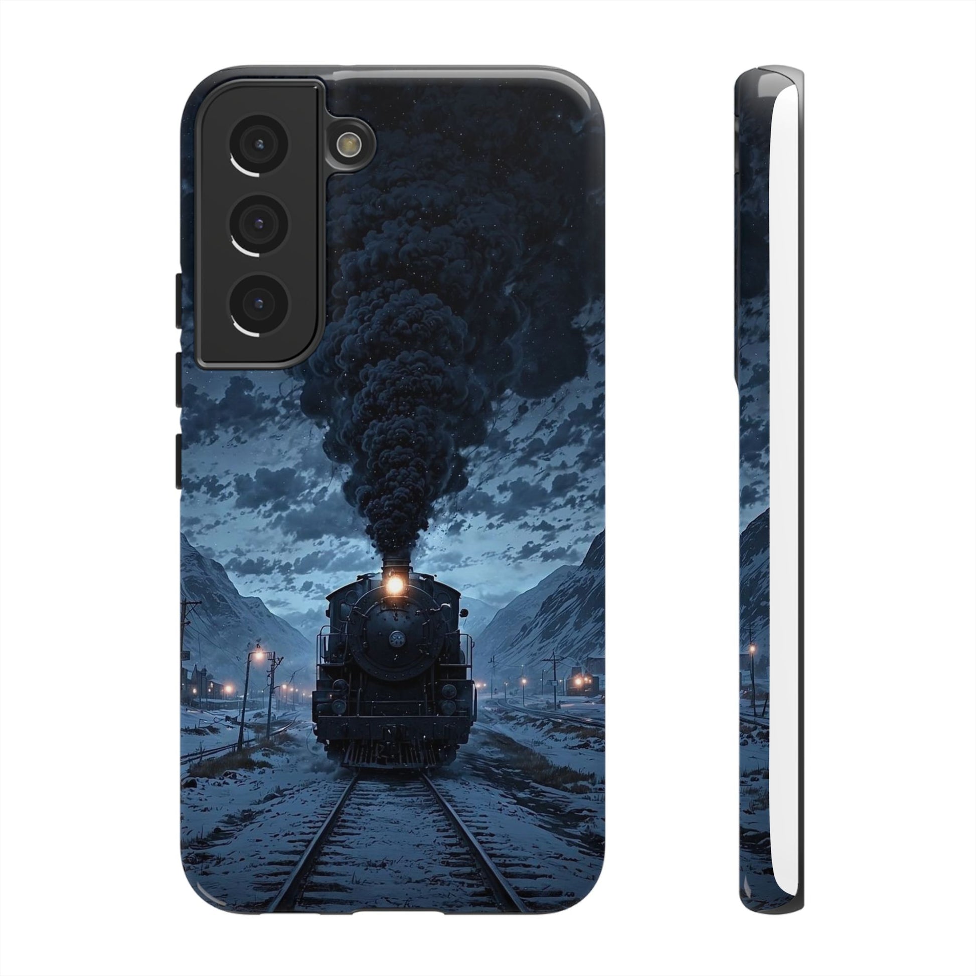 Steam Engine Train Themed Tough Cases for iPhones, Samsung, and Pixel