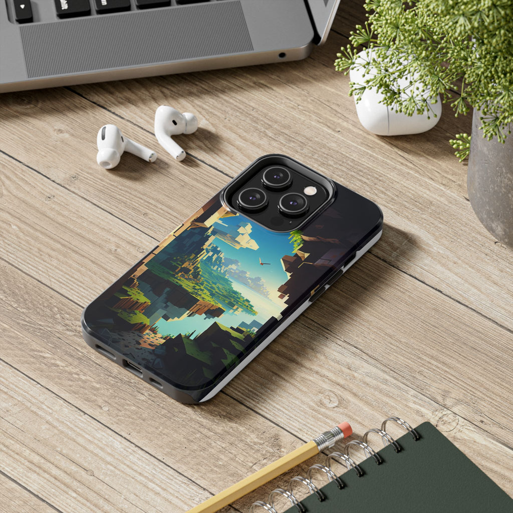 World of Minecraft Tough Phone Cases for Iphones & Samsung Phones Durable