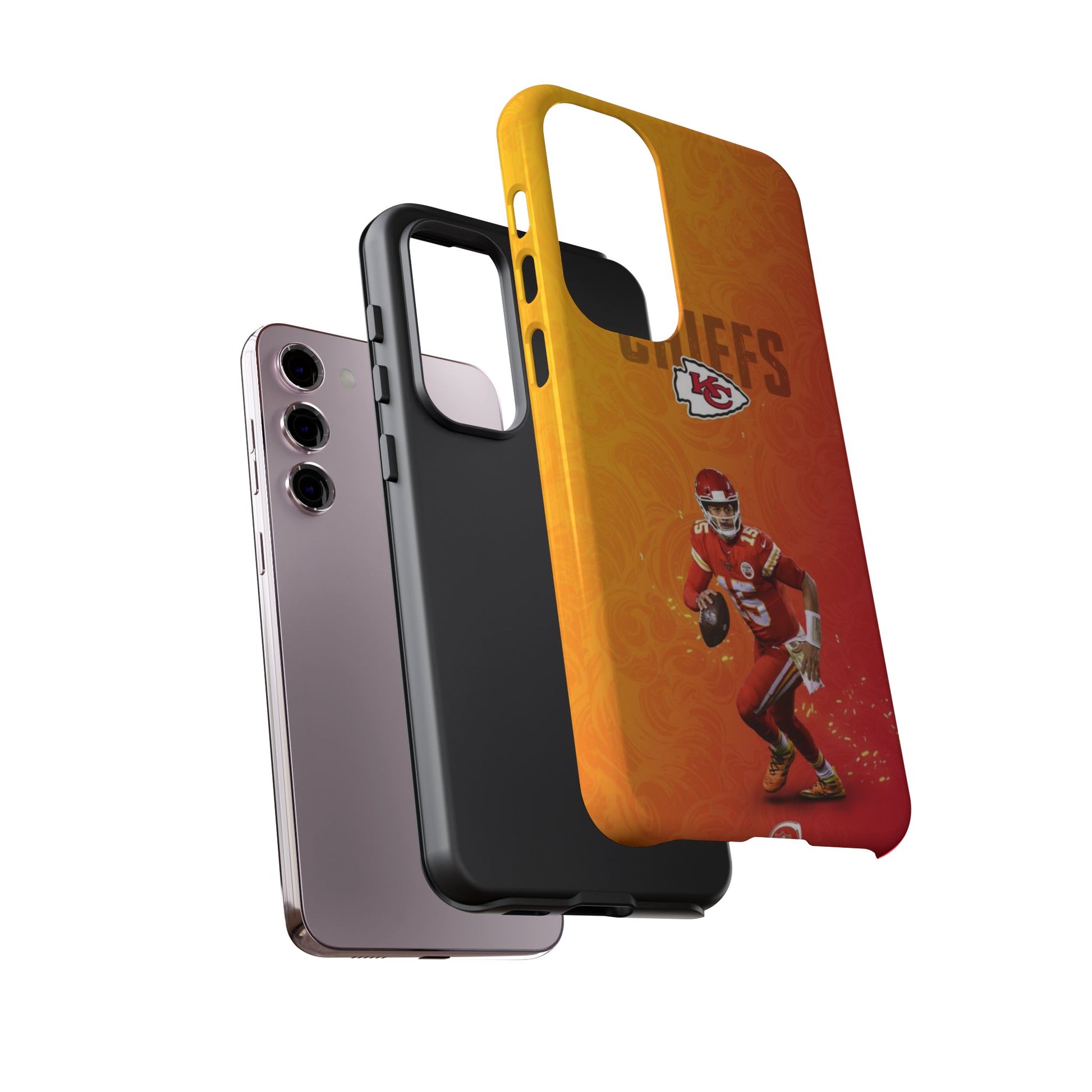 Kansas City Chiefs Patrick Mahomes Football Tough Cases for iPhones, Samsung, and Pixel
