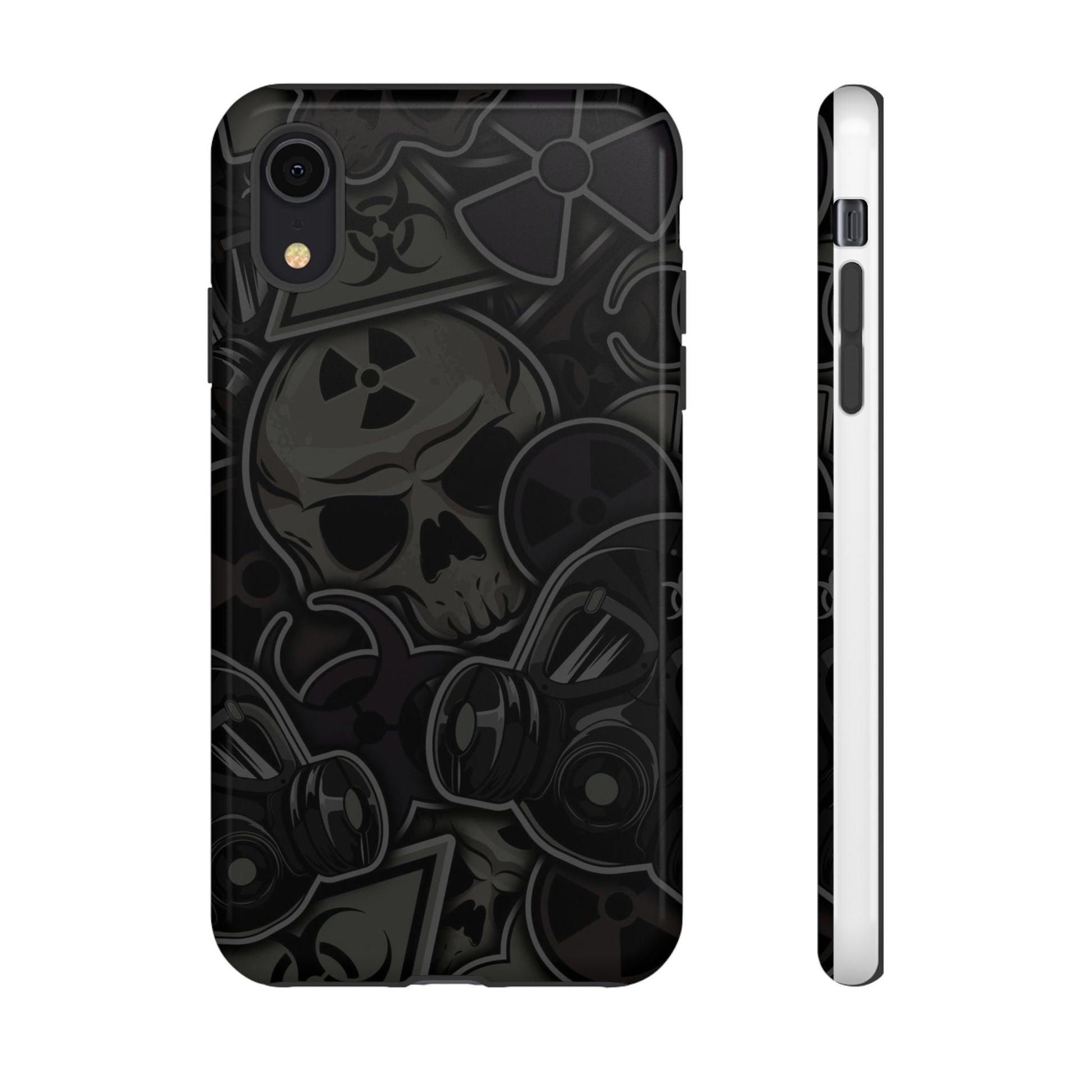 Tough Cases Phone Case, Edgy Skull Design Phone Cover, Gothic Cell Phone Shell