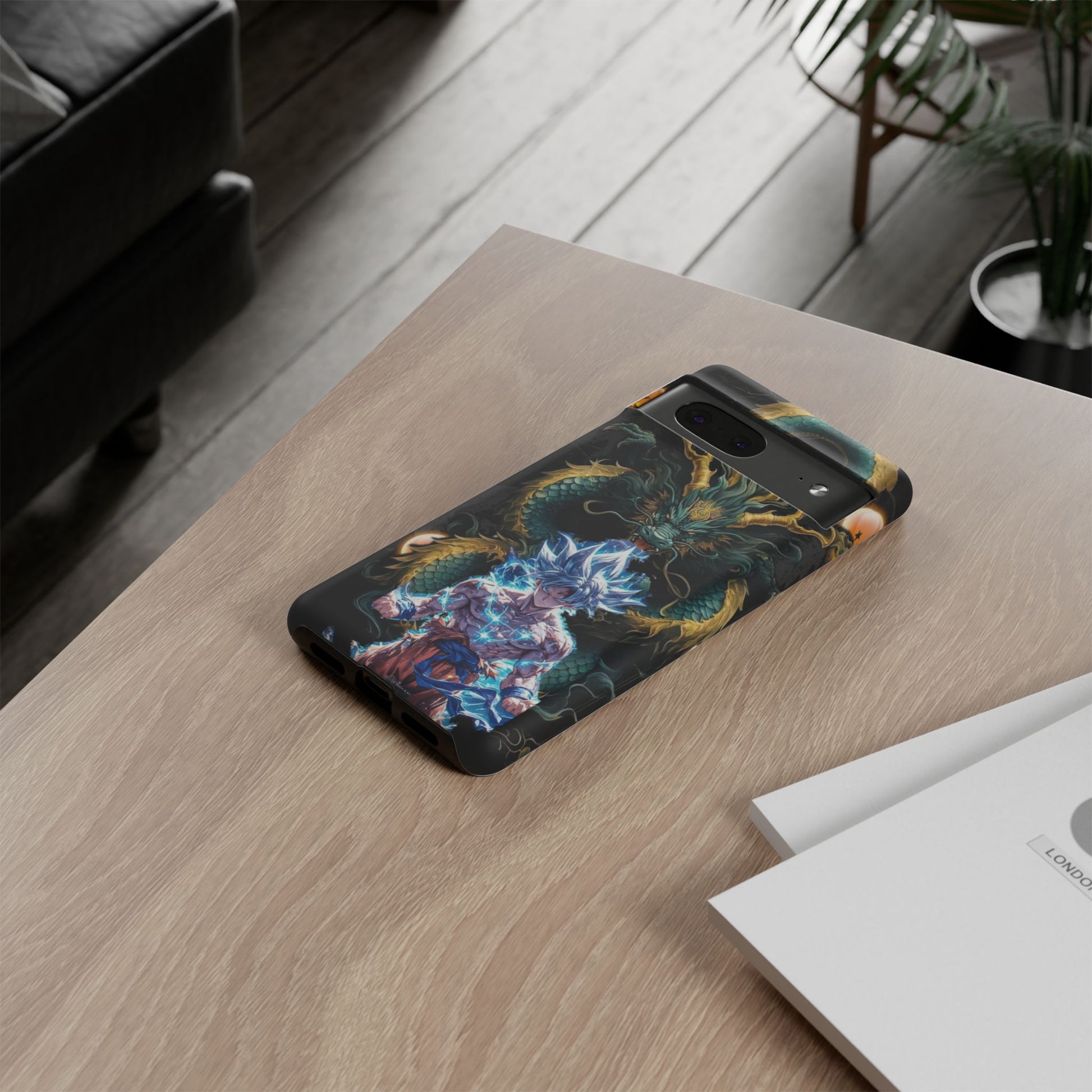 Anime Goku x Shenron Dragonball Z Tough Cases for iPhones, Samsung, and Pixel