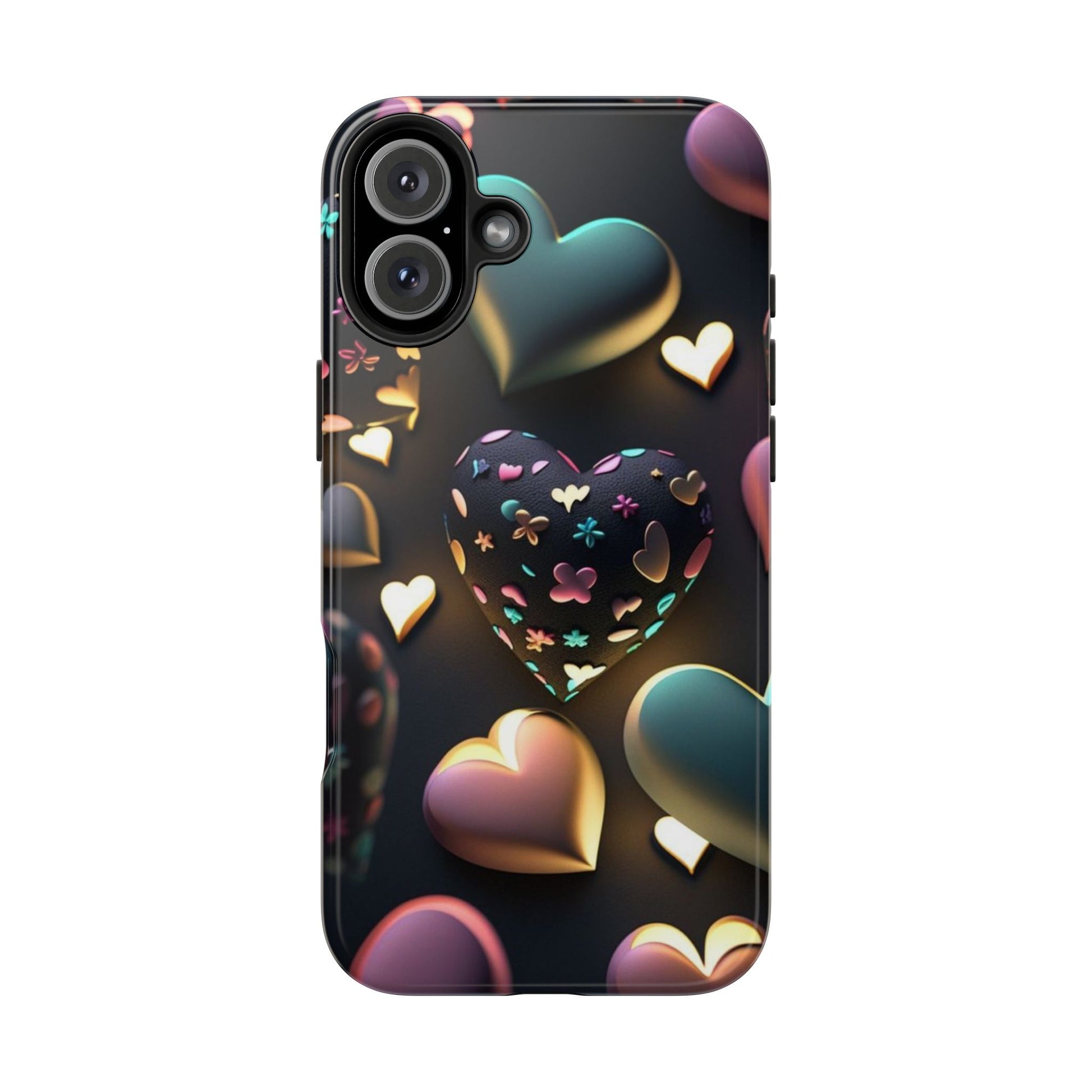 Floating Hearts Themed Tough Phone Cases for Iphones & Samsung Phones