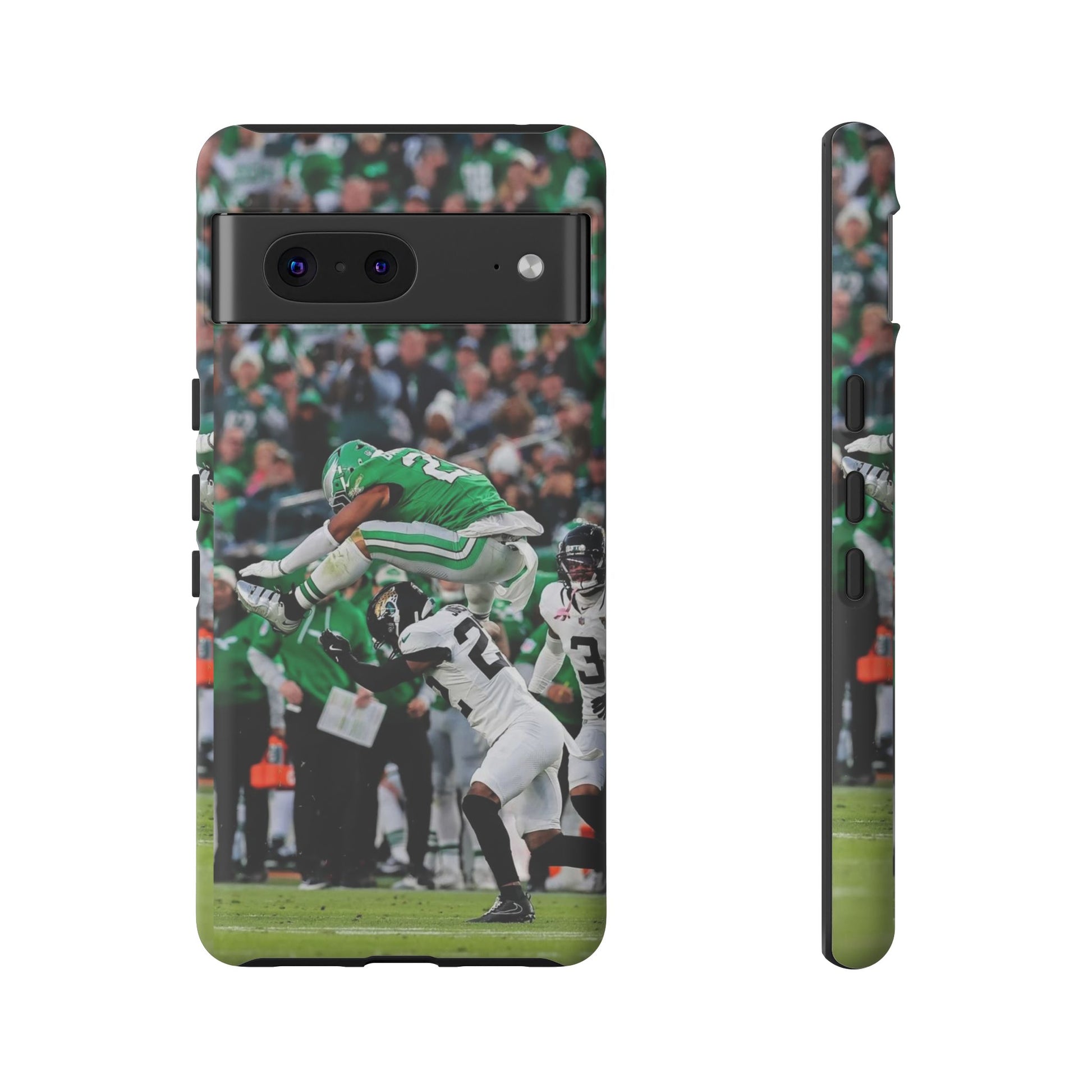 Saquon Barkley The Huddle Eagles Football Tough Cases for iPhones, Samsung, and Pixel