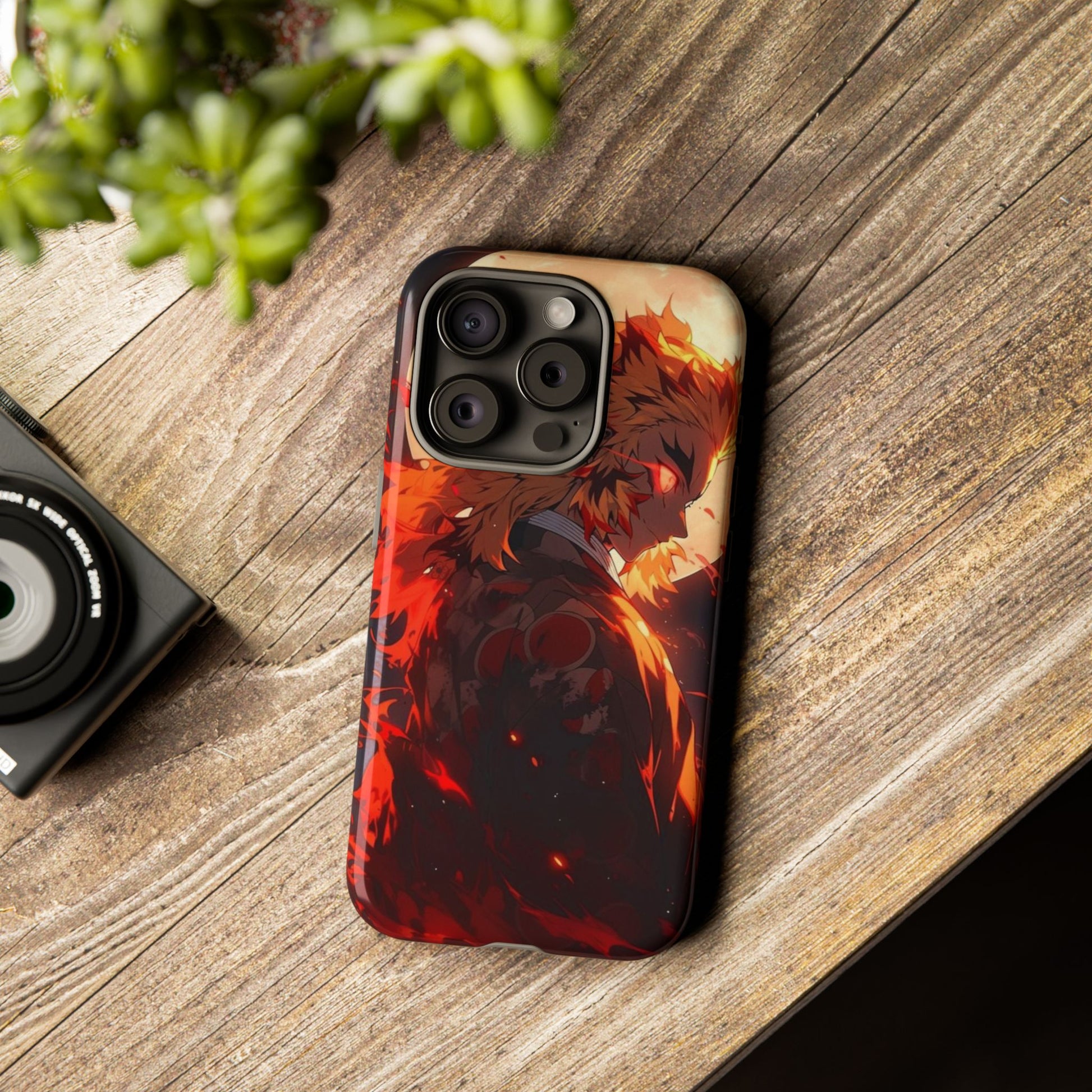Demon Sl;ayer Rengoku Anime Phone Case, Tough Cases for iPhones, Samsung, and Pixel
