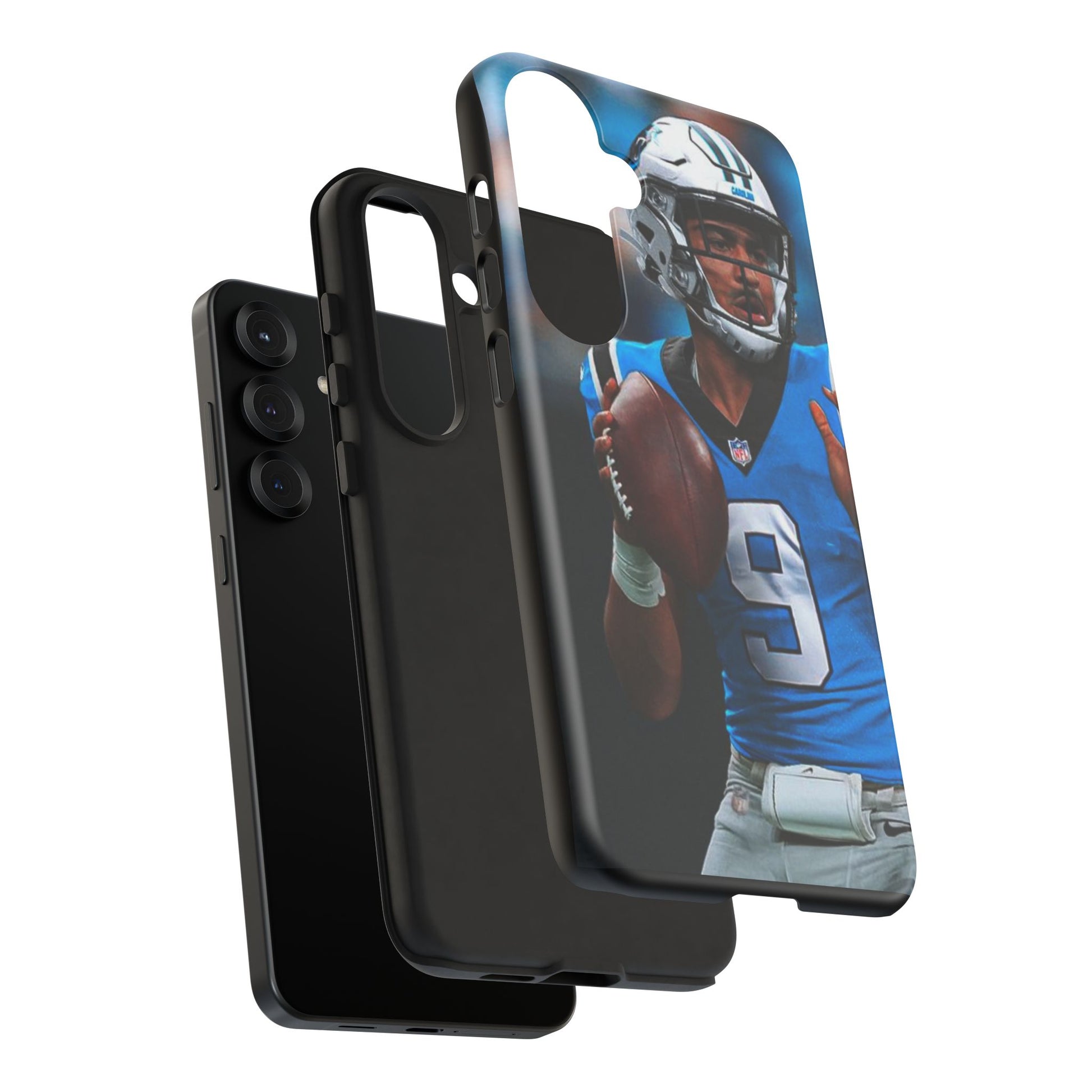 Carolina Panthers Bryce Young Football Tough Cases for iPhones, Samsung, and Pixel