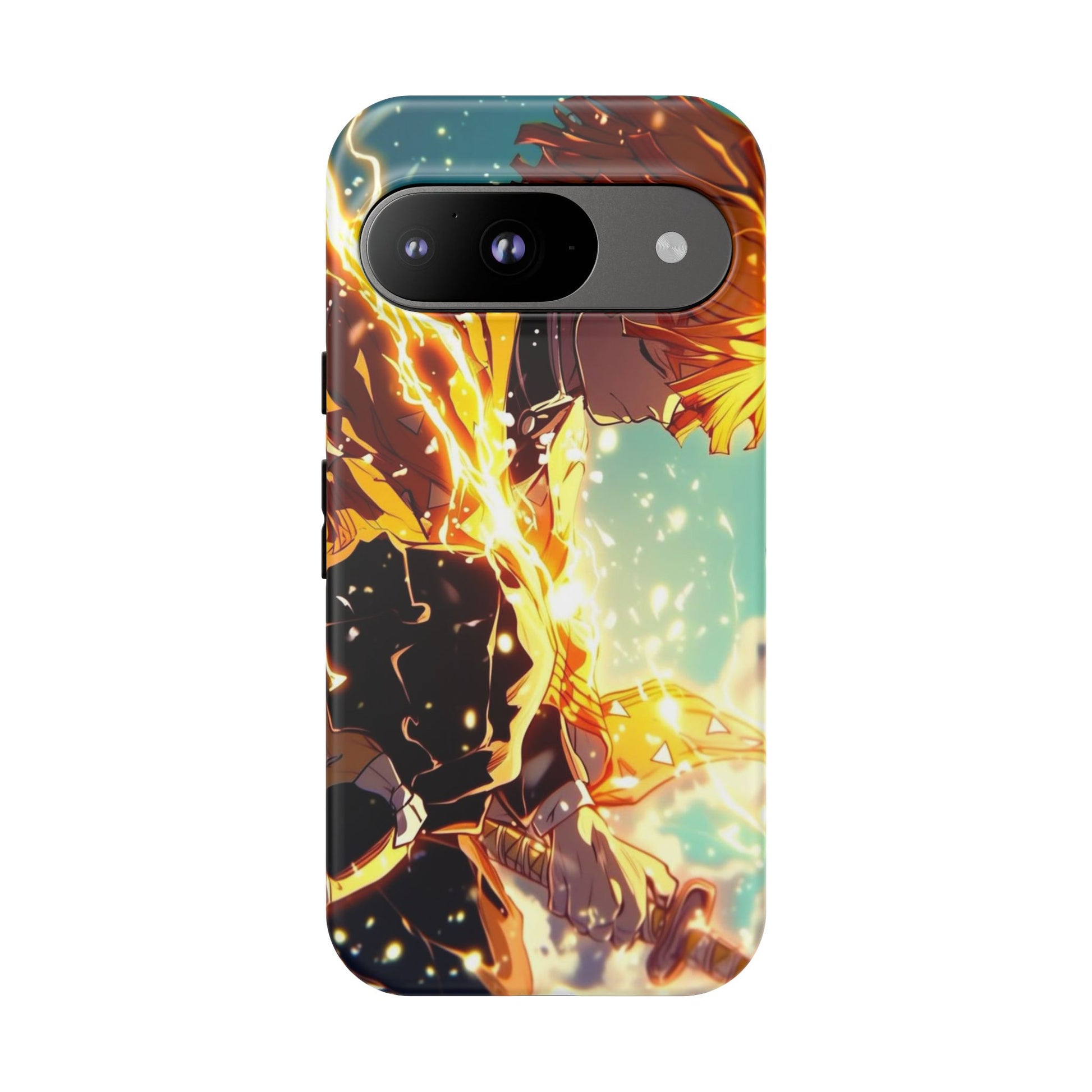 Demon Slayer Zenitsu Anime Theme Phone Case, Tough Cases for iPhones, Samsung, and Pixel