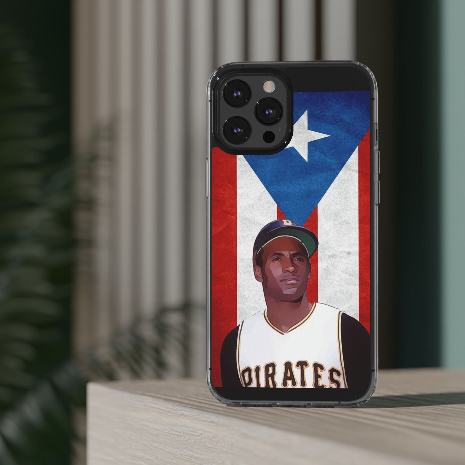 Puerto Rican Baseball Legend Clemente inspired Protective Iphone, Samsung case