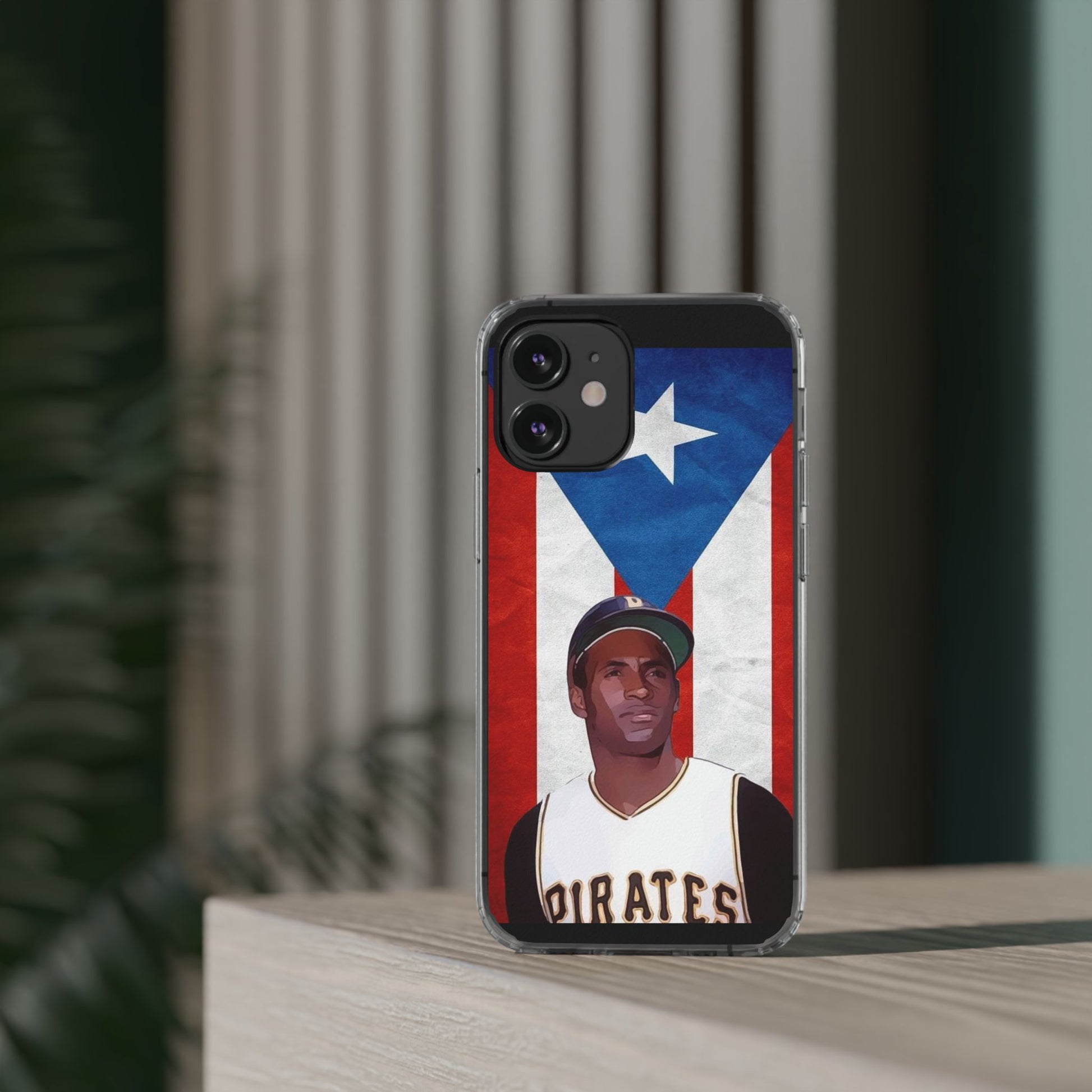 Puerto Rican Baseball Legend Clemente inspired Protective Iphone, Samsung case