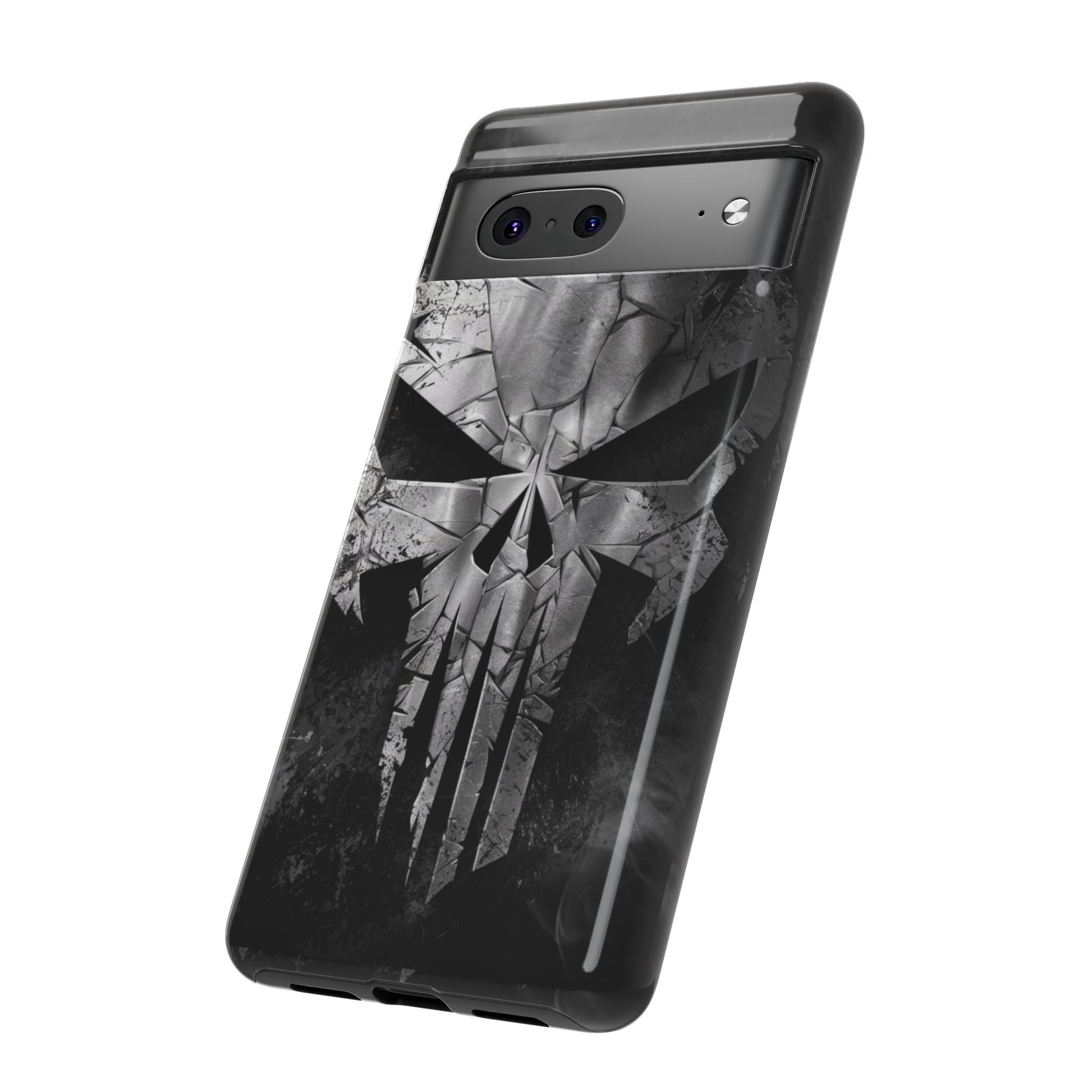 The Punisher Logo Art Tough Cases for iPhones, Samsung, and Pixel