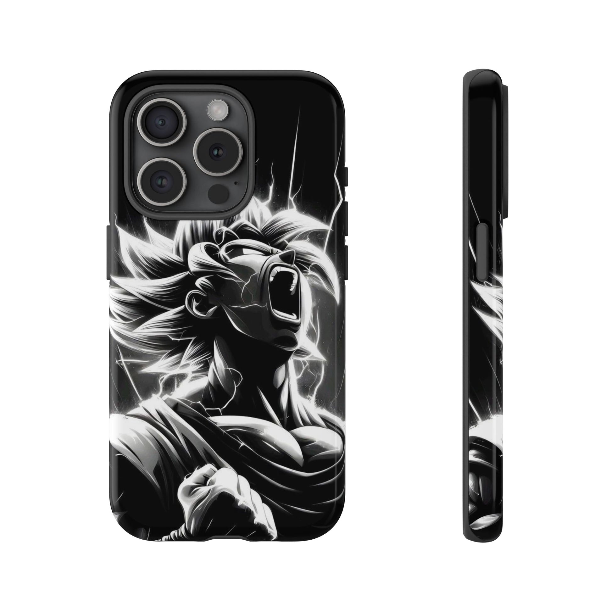 Anime Saiyan Rage Dragon ball Z Tough Cases for iPhones, Samsung, and Pixel