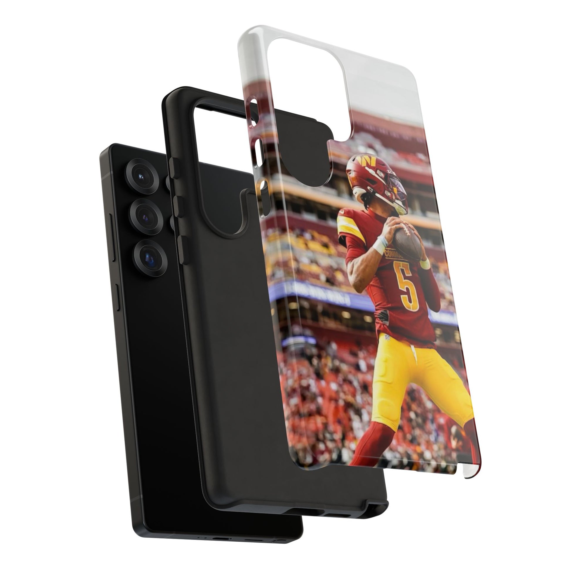 Jayden Daniels Washington Football Tough Cases for iPhones, Samsung, and Pixel