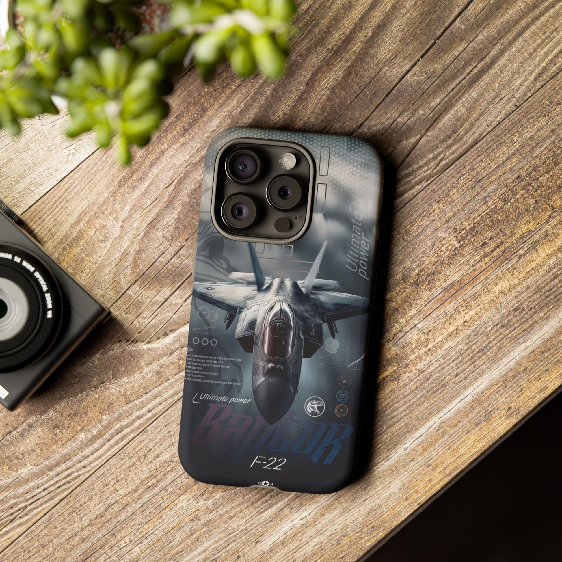 F-22 Raptor Fighter Jet Tough Cases for iPhones, Samsung, and Pixel