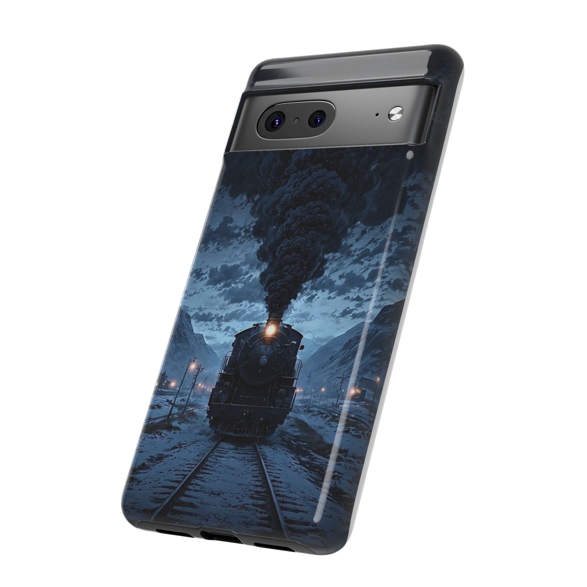 Steam Engine Train Themed Tough Cases for iPhones, Samsung, and Pixel