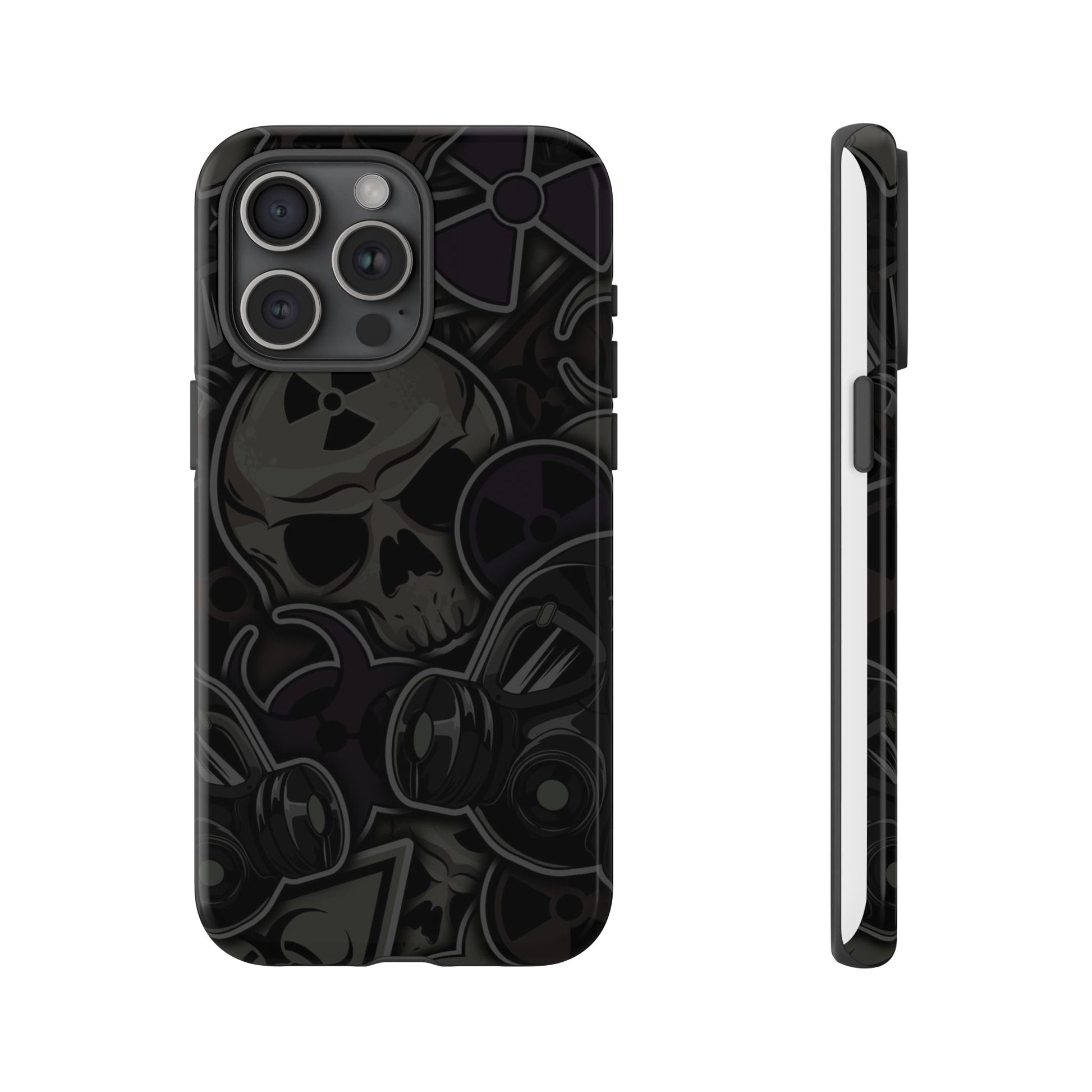 Tough Cases Phone Case, Edgy Skull Design Phone Cover, Gothic Cell Phone Shell