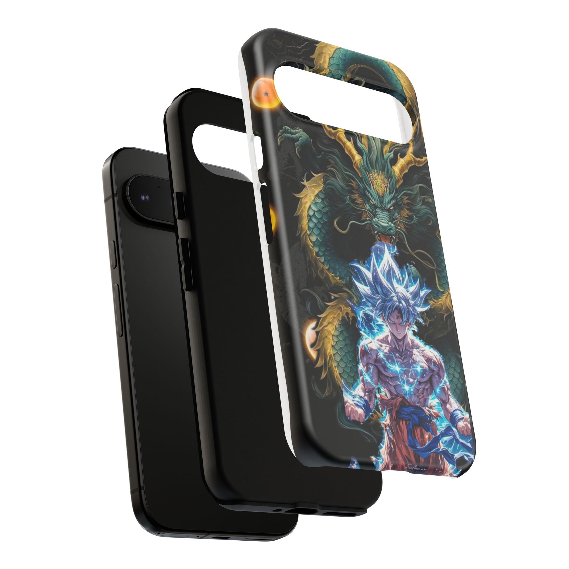 Anime Goku x Shenron Dragonball Z Tough Cases for iPhones, Samsung, and Pixel
