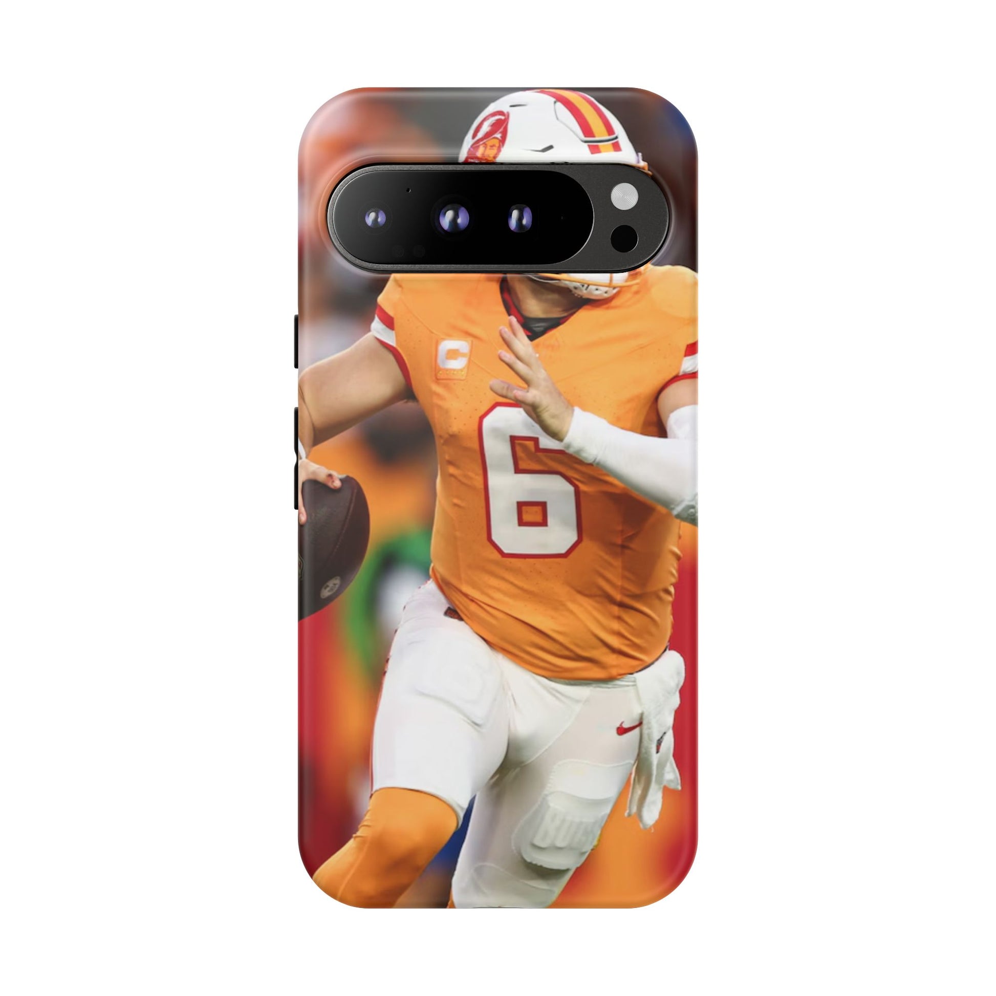 Tampa Bay Buccaneers Baker Mayfield Football Tough Cases for iPhones, Samsung, and Pixel
