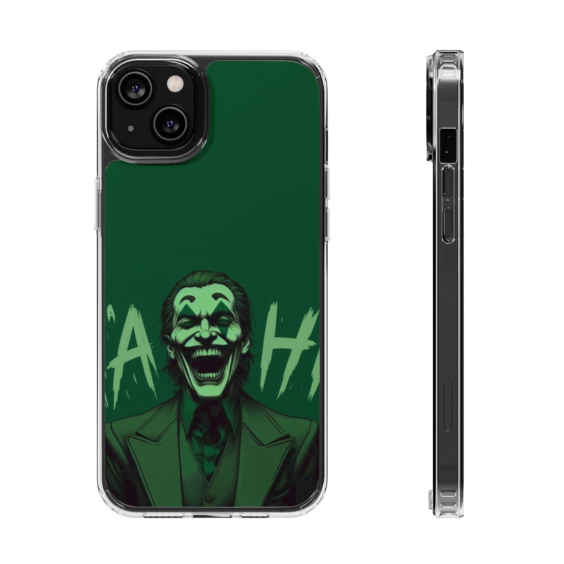 Phone Case, Comic book Inspired Design Joker Hahaha, Clear Phone Cover, Funny