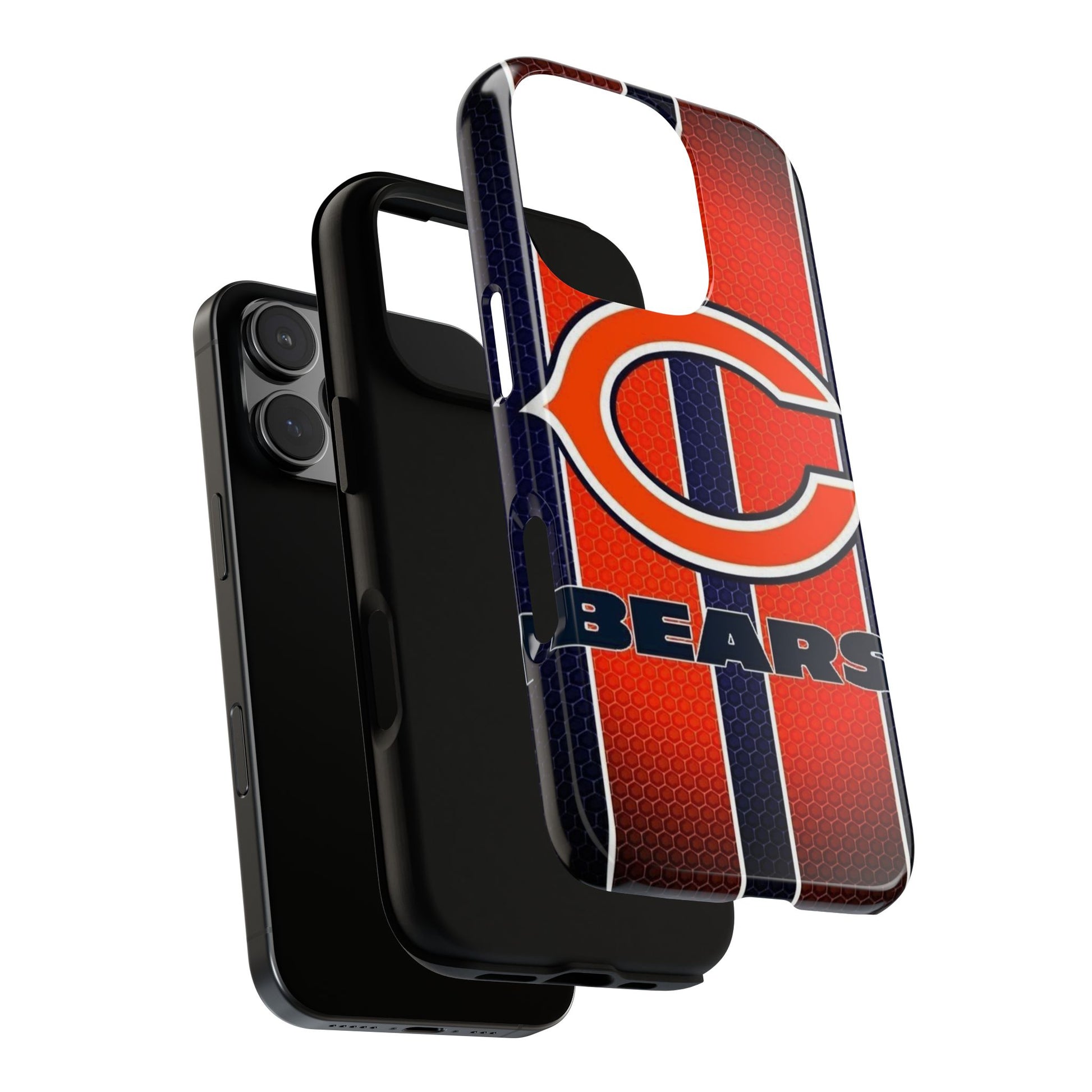 Chicago Bears Stripes Football Phone Case, Tough Cases for iPhones, Samsung, and Pixel