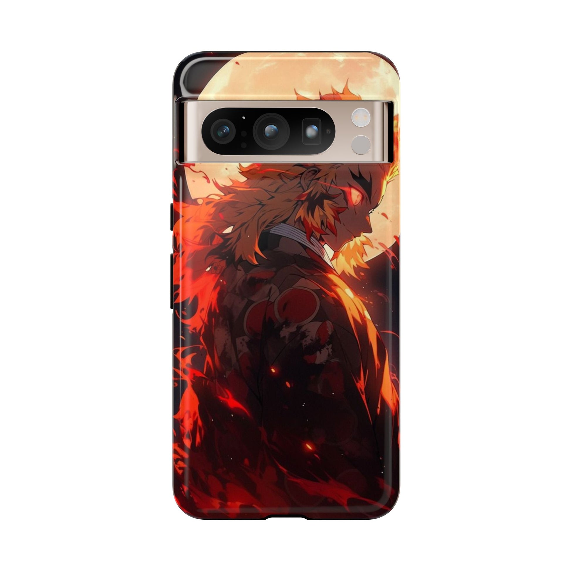Demon Sl;ayer Rengoku Anime Phone Case, Tough Cases for iPhones, Samsung, and Pixel