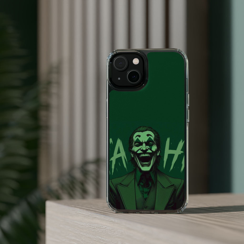 Phone Case, Comic book Inspired Design Joker Hahaha, Clear Phone Cover, Funny