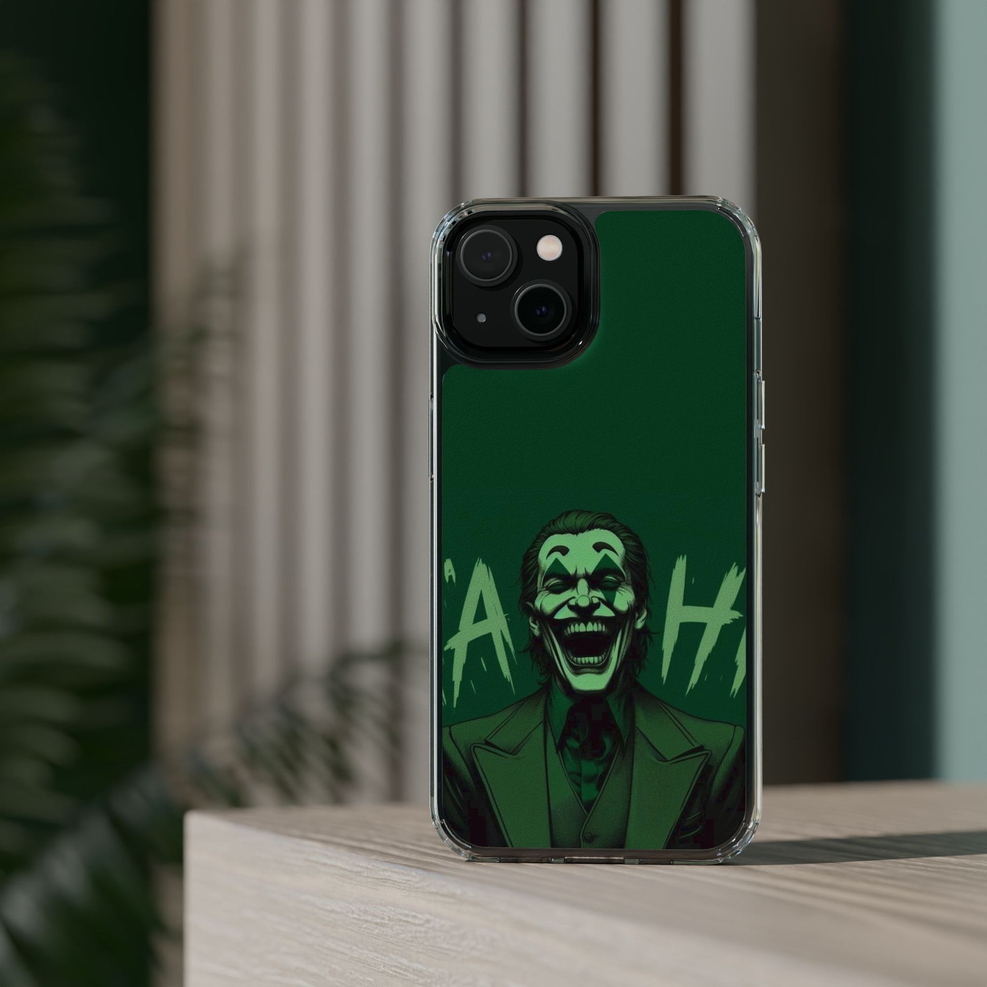 Phone Case, Comic book Inspired Design Joker Hahaha, Clear Phone Cover, Funny