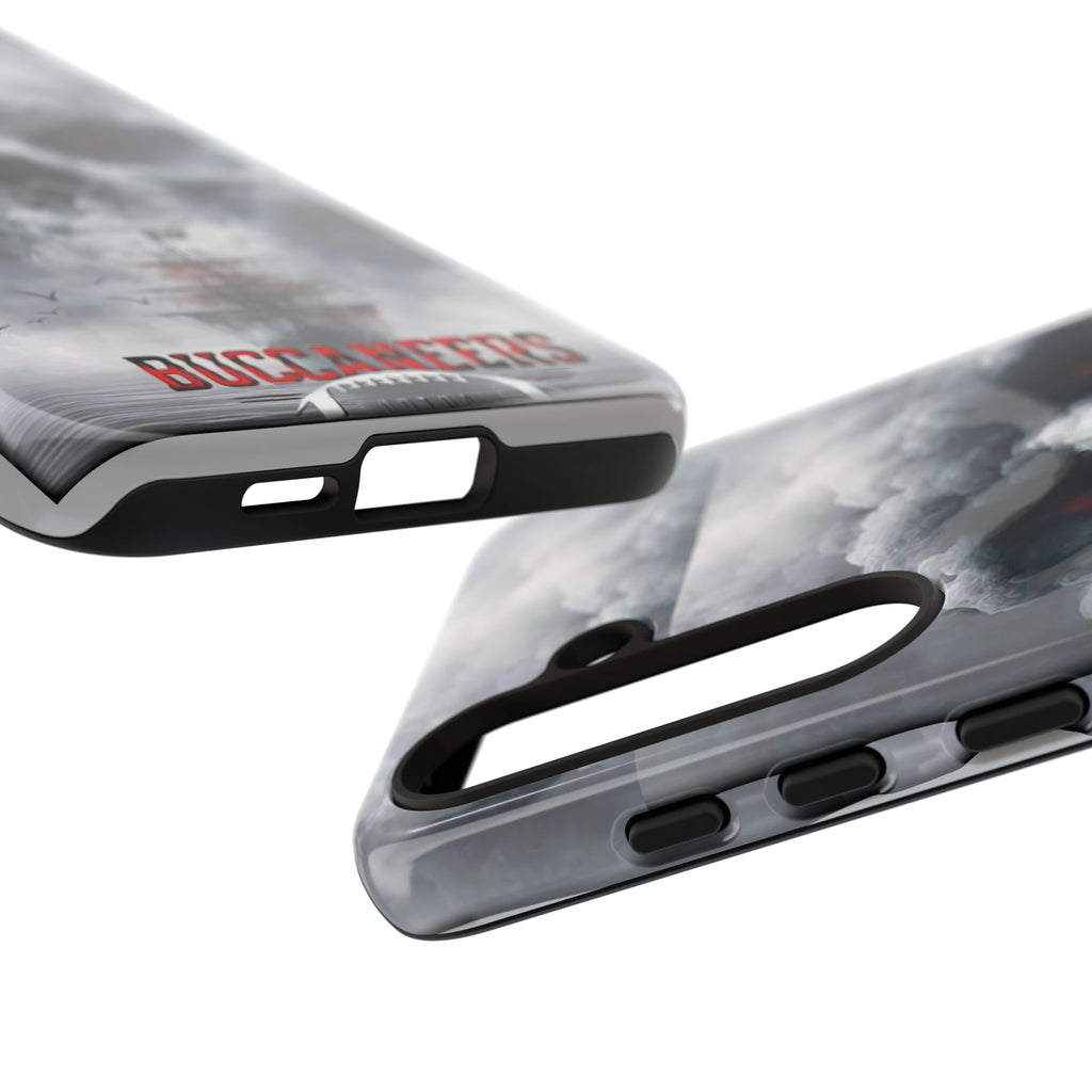 Skull Pirate Ship Football Buccaneers Tough Cases for iPhones, Samsung, and Pixel