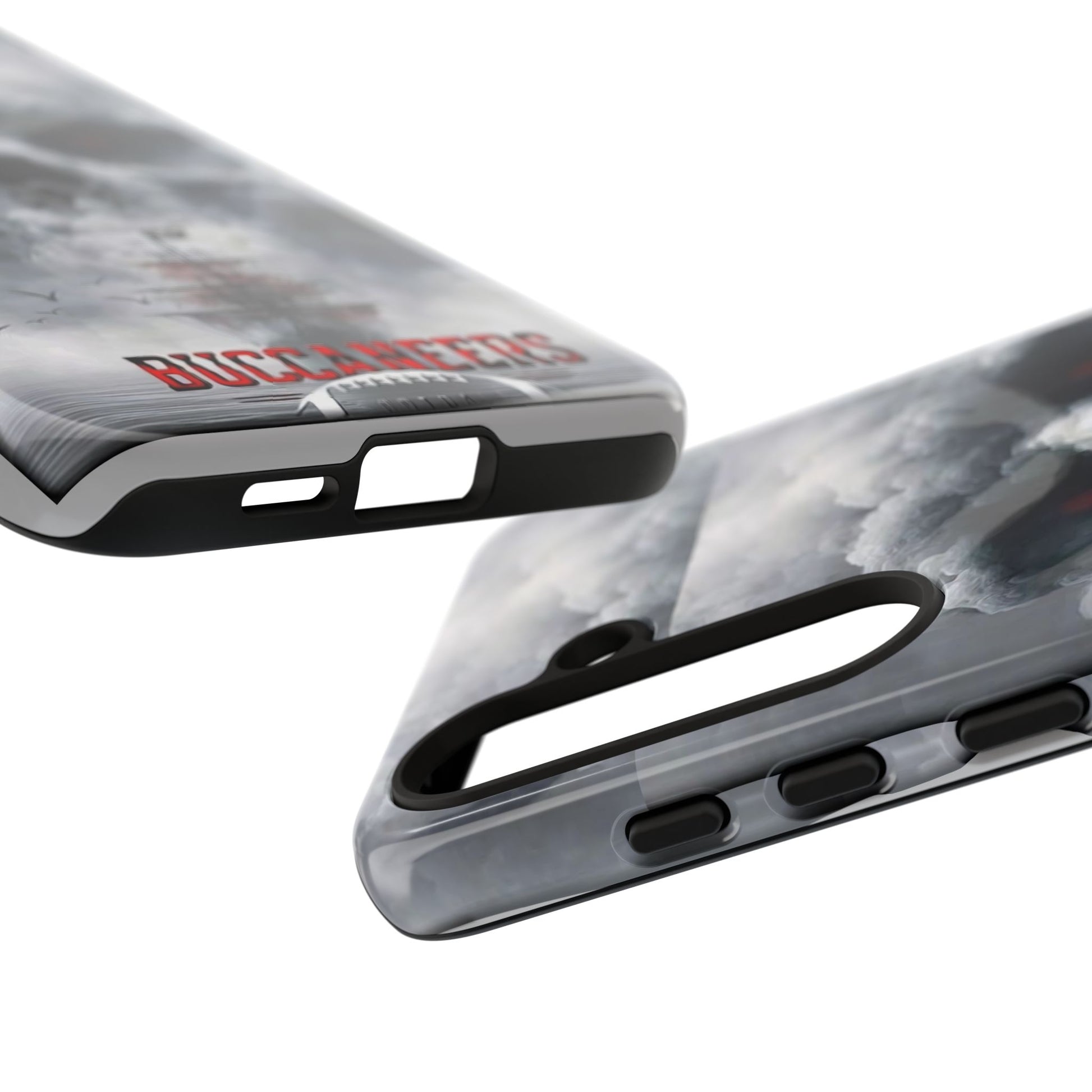 Skull Pirate Ship Football Buccaneers Tough Cases for iPhones, Samsung, and Pixel