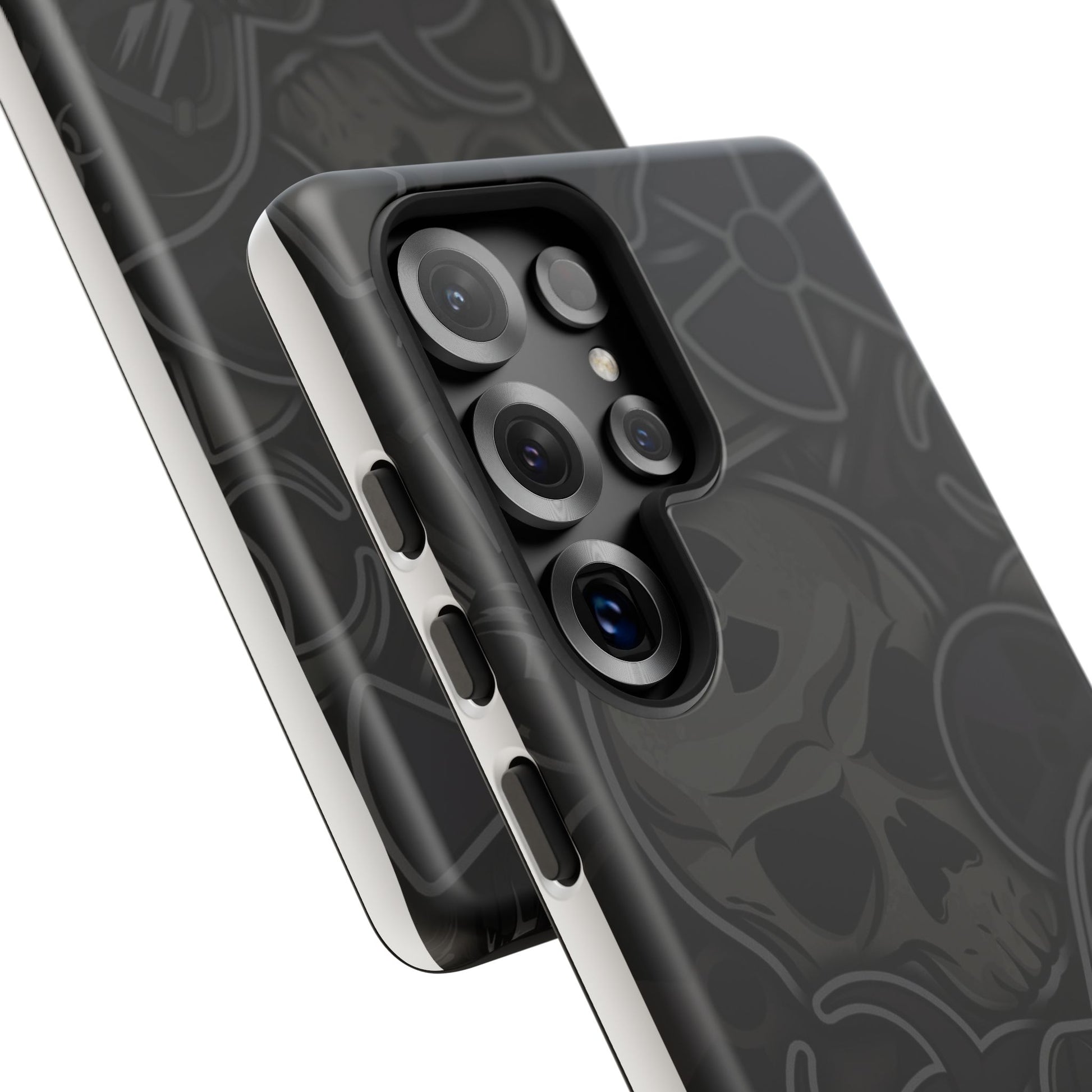 Tough Cases Phone Case, Edgy Skull Design Phone Cover, Gothic Cell Phone Shell