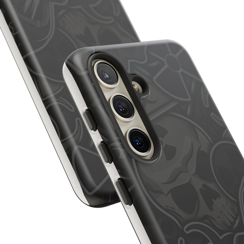 Tough Cases Phone Case, Edgy Skull Design Phone Cover, Gothic Cell Phone Shell