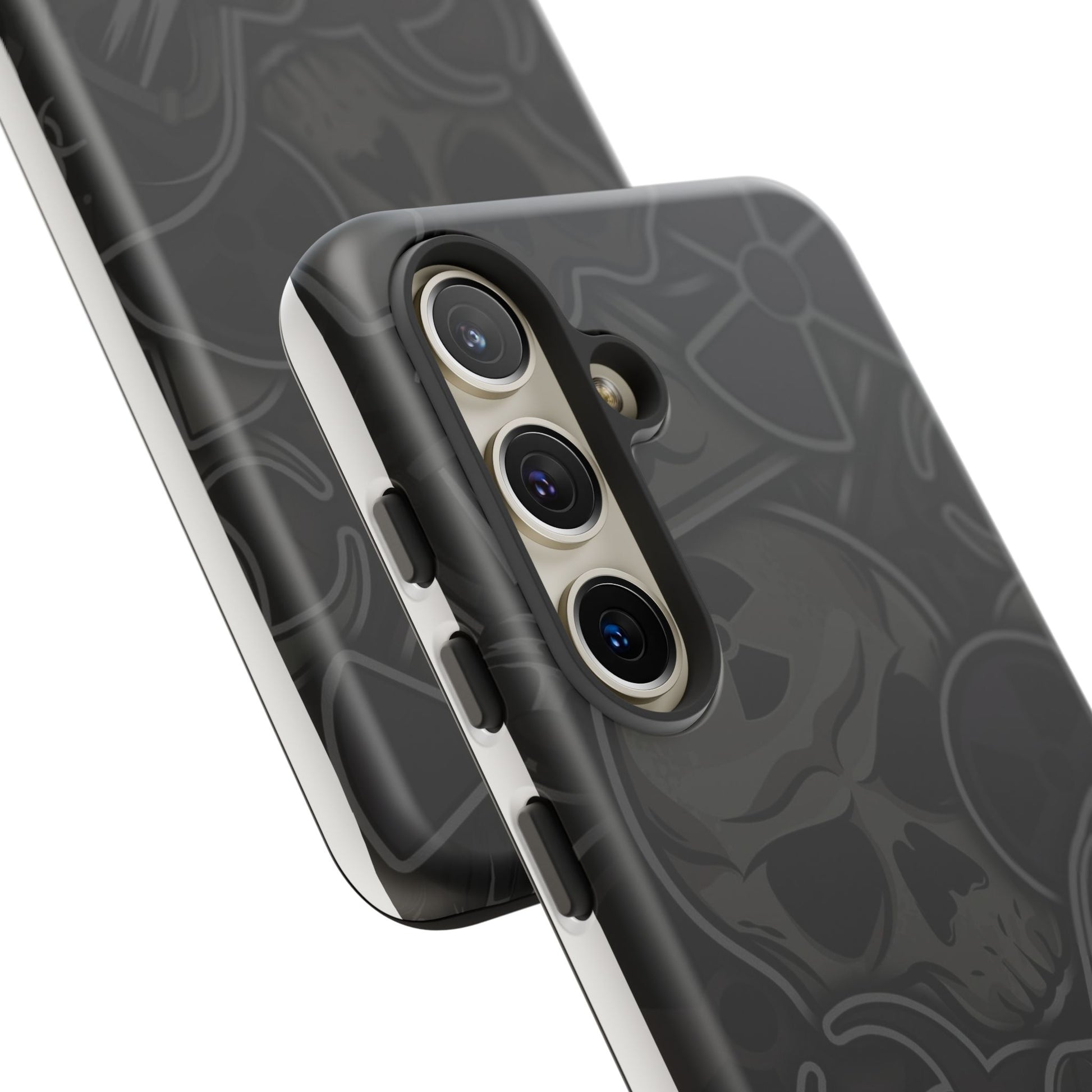 Tough Cases Phone Case, Edgy Skull Design Phone Cover, Gothic Cell Phone Shell