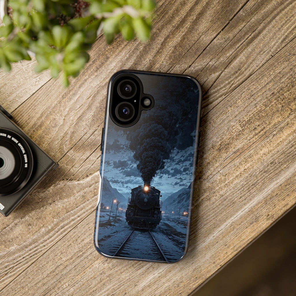 Steam Engine Train Themed Tough Cases for iPhones, Samsung, and Pixel