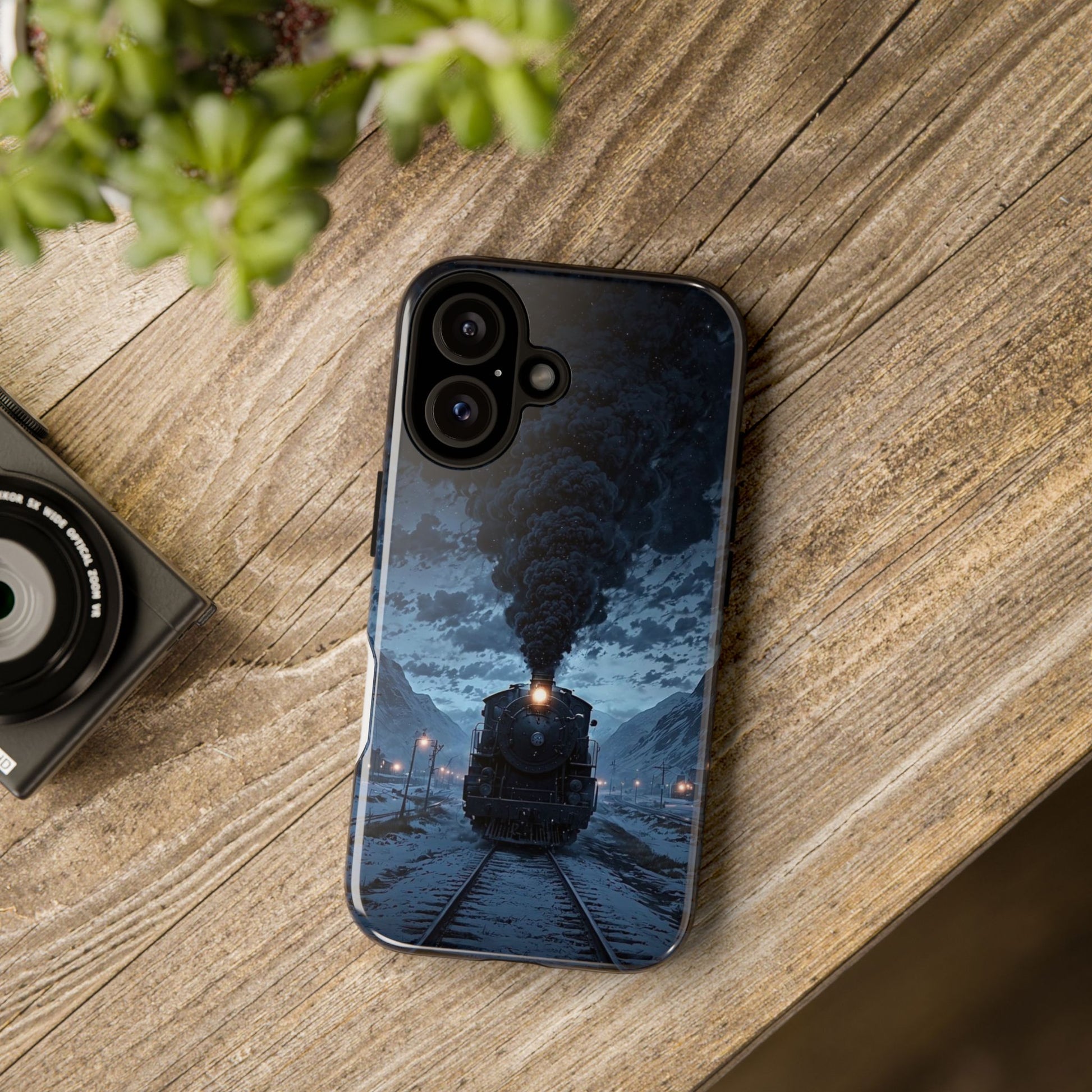 Steam Engine Train Themed Tough Cases for iPhones, Samsung, and Pixel