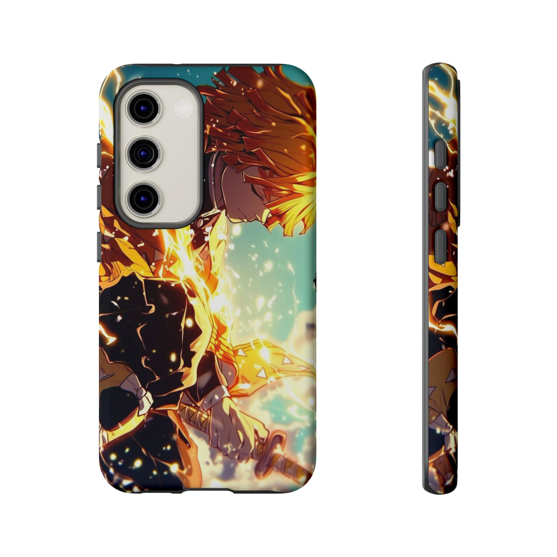 Demon Slayer Zenitsu Anime Theme Phone Case, Tough Cases for iPhones, Samsung, and Pixel