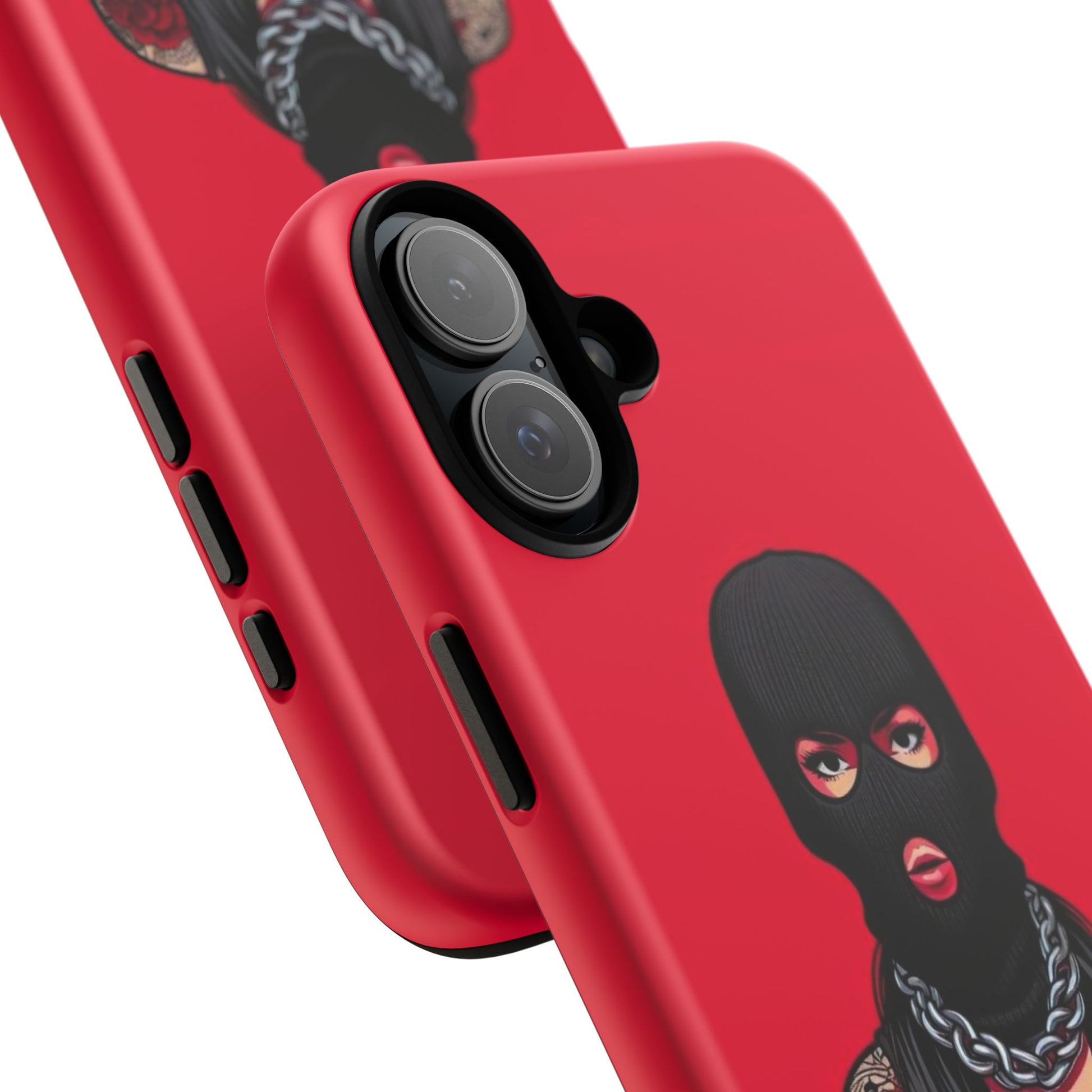 Thug Girl Red Design Tough Cases for iPhones, Samsung, and Pixel