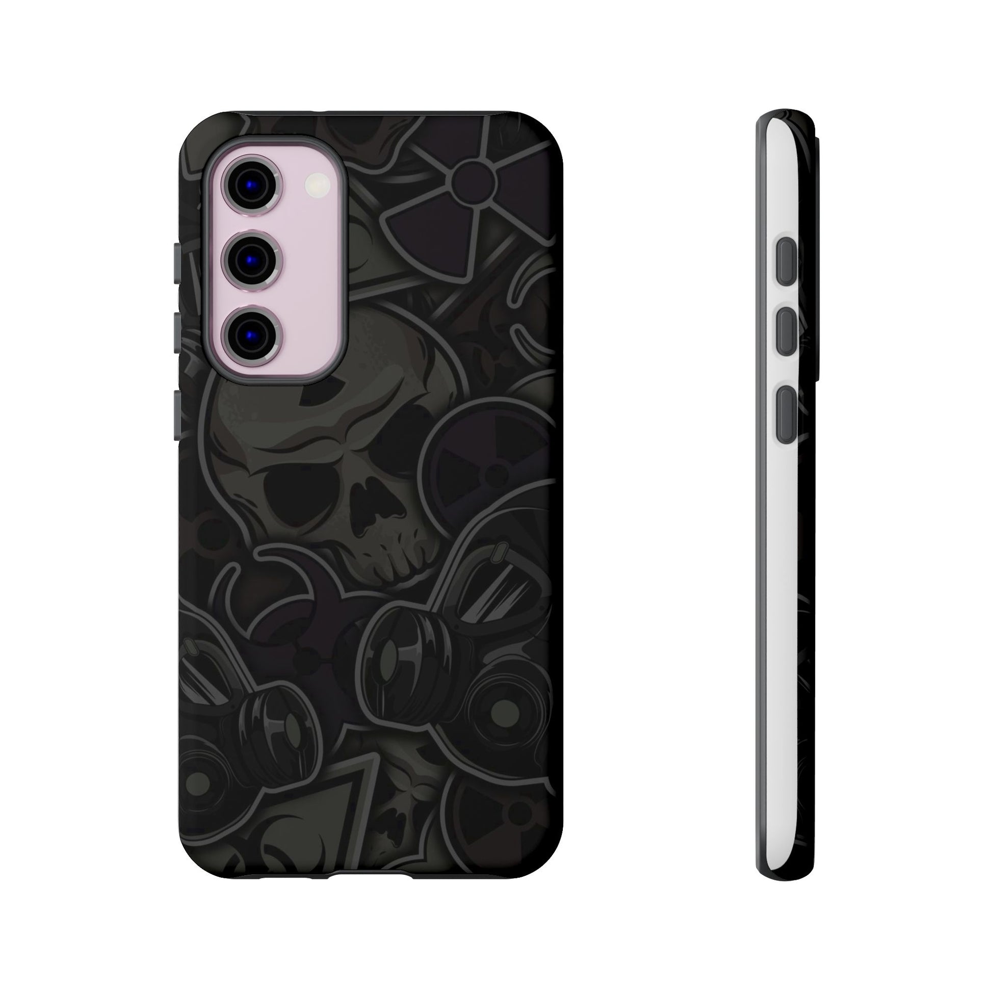Tough Cases Phone Case, Edgy Skull Design Phone Cover, Gothic Cell Phone Shell