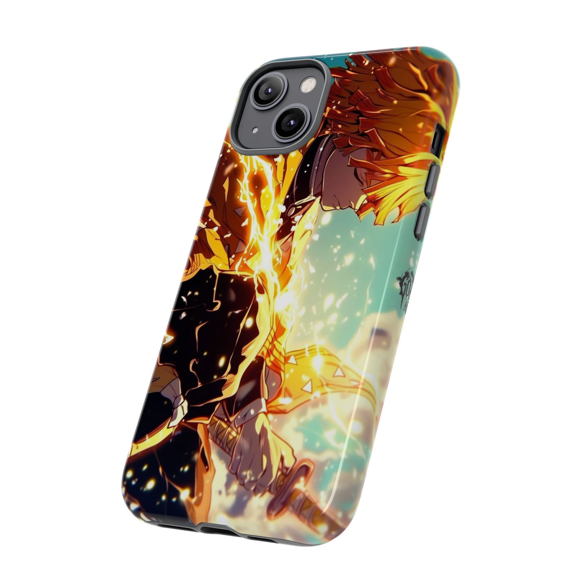 Demon Slayer Zenitsu Anime Theme Phone Case, Tough Cases for iPhones, Samsung, and Pixel