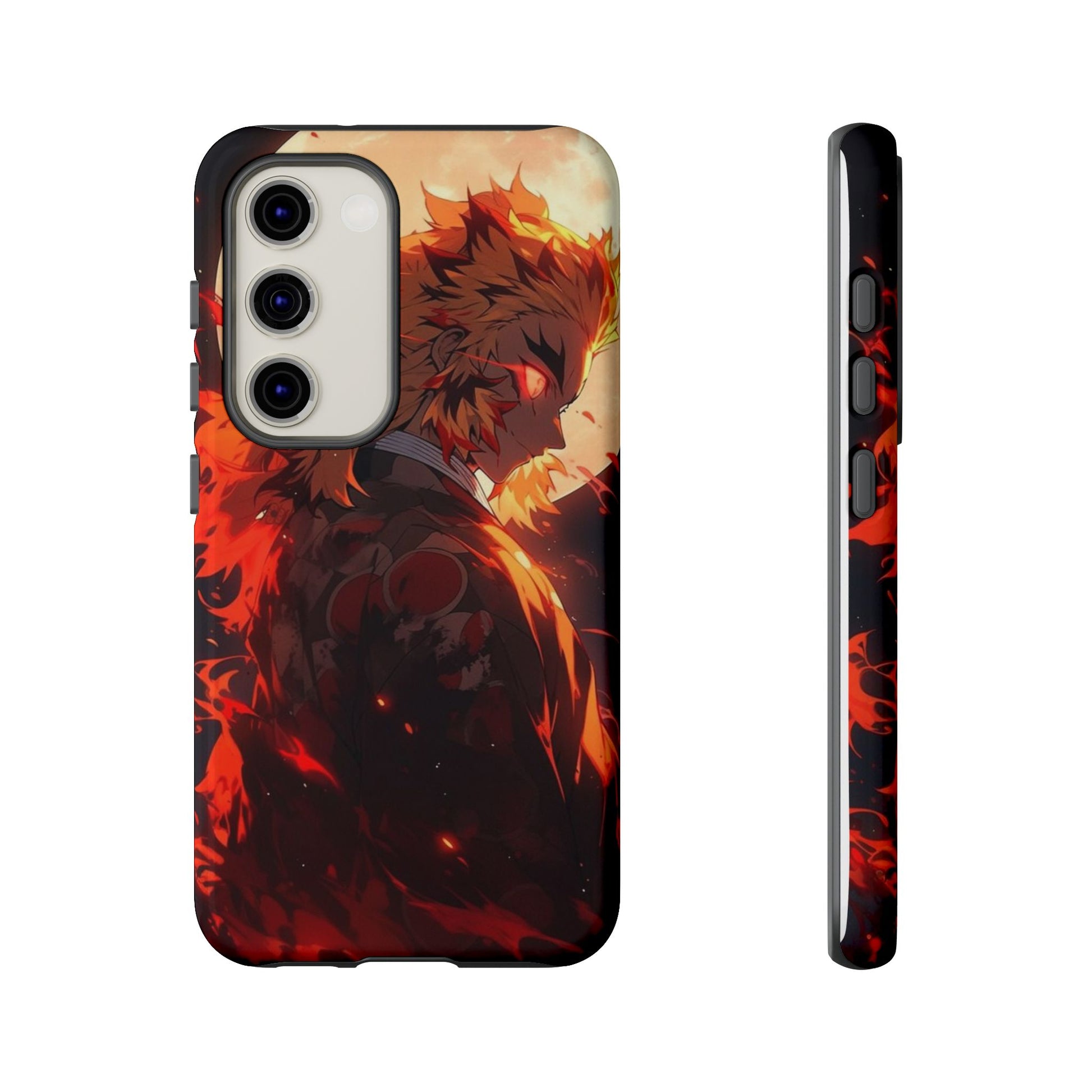 Demon Sl;ayer Rengoku Anime Phone Case, Tough Cases for iPhones, Samsung, and Pixel