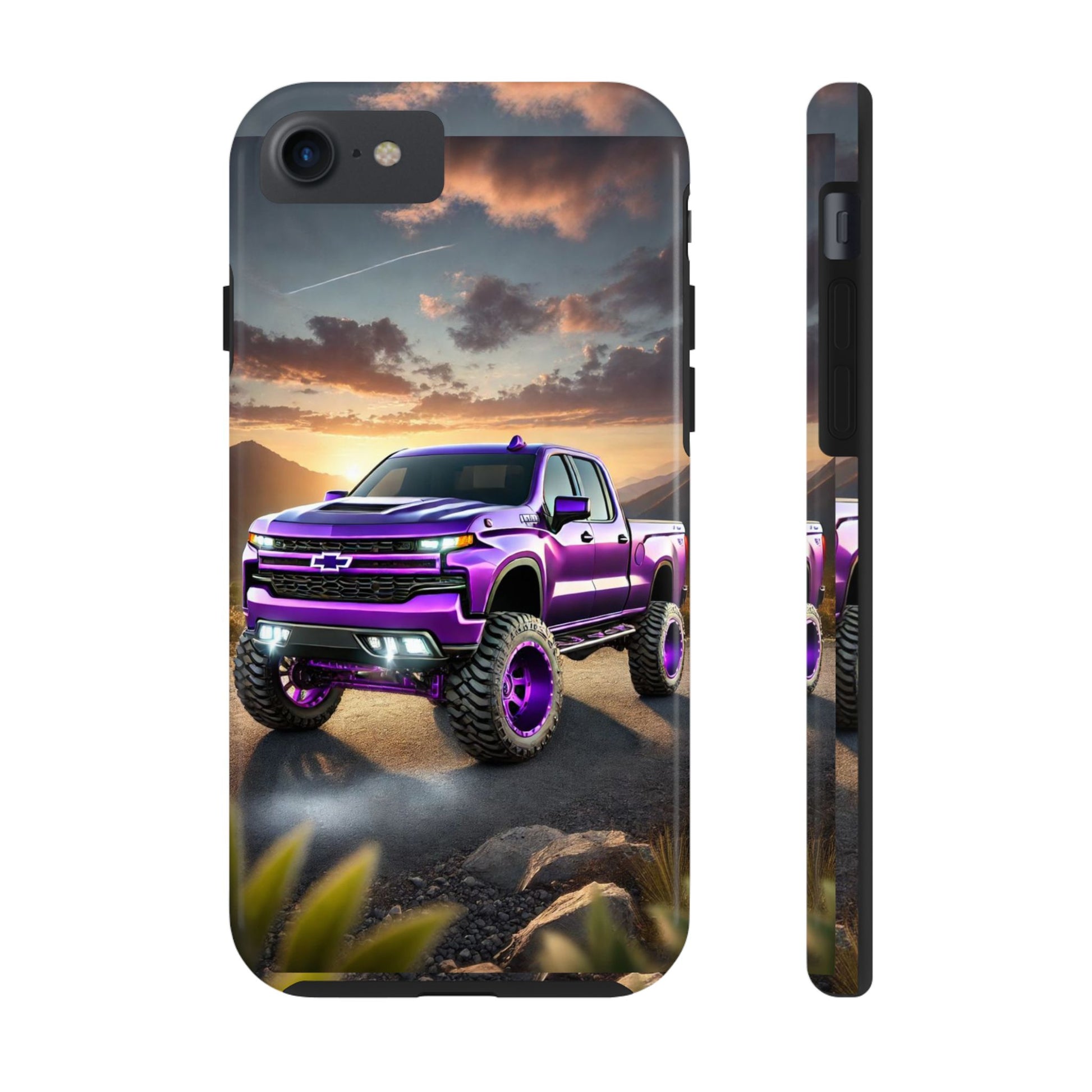 Purple Silverado art Phone Cases for Iphones & Samsung Phones Durable