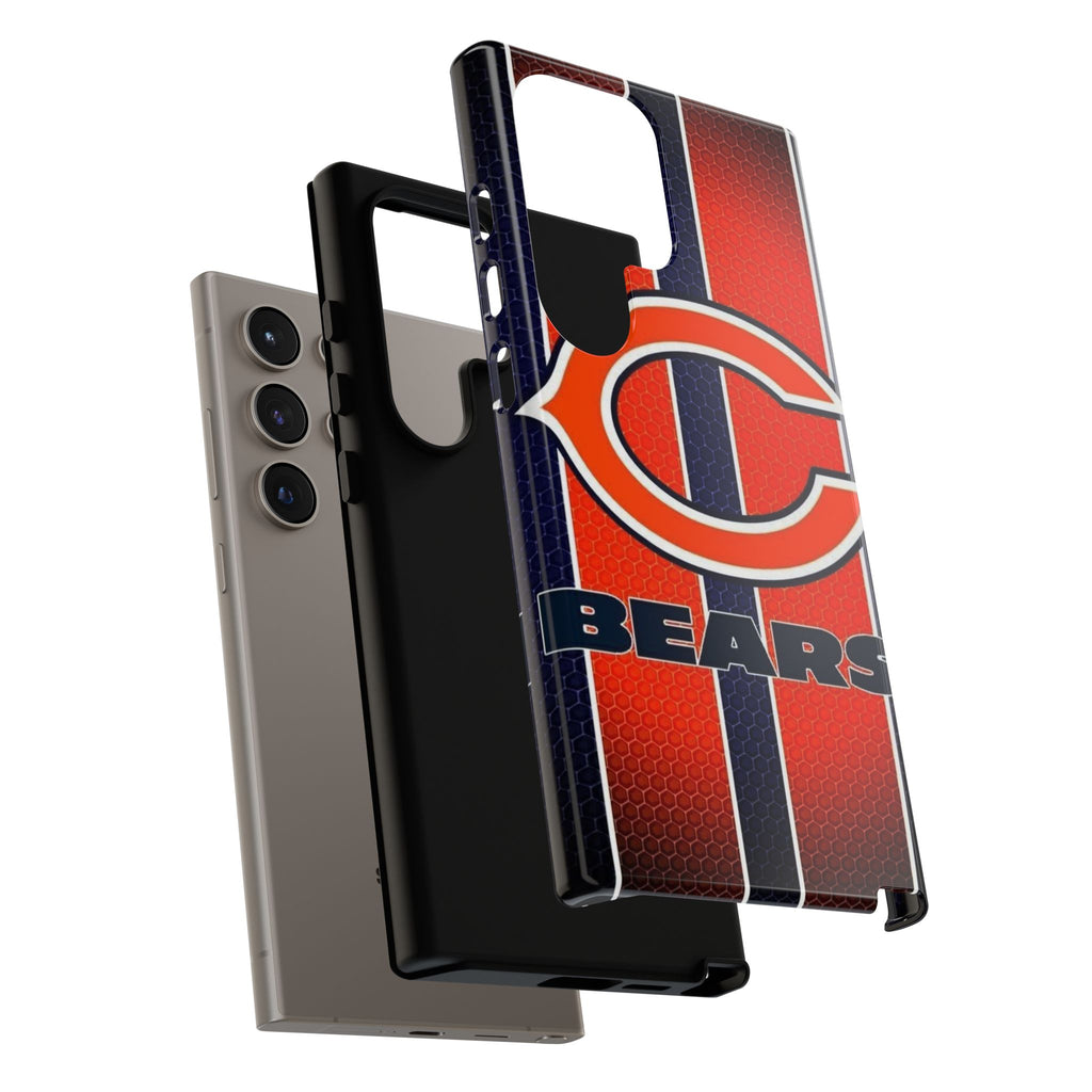 Chicago Bears Stripes Football Phone Case, Tough Cases for iPhones, Samsung, and Pixel
