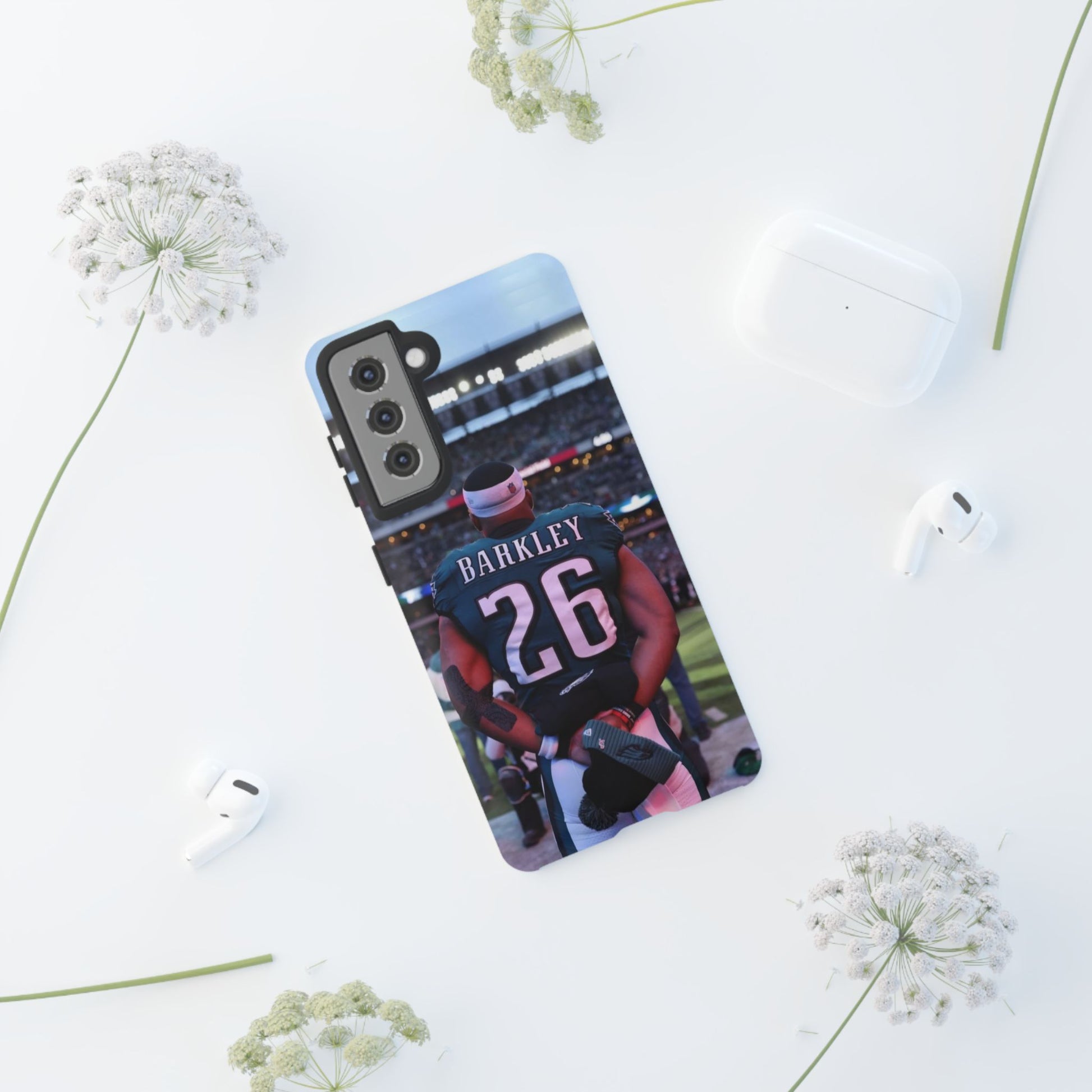 Eagles Football Saquon Barkley Tough Cases for iPhones, Samsung, and Pixel
