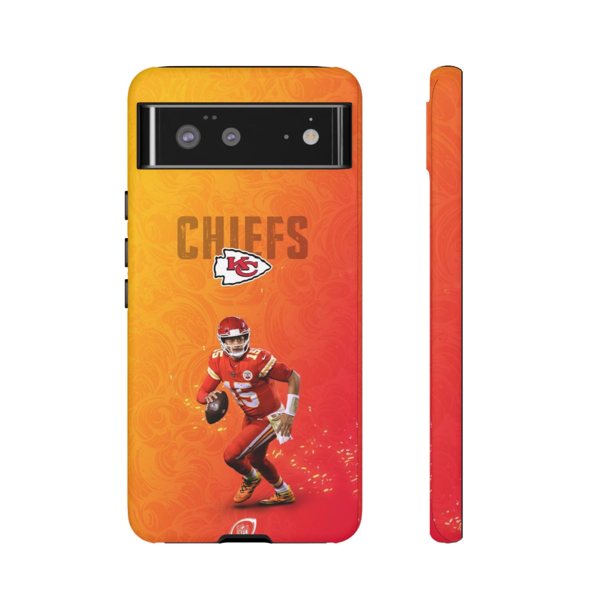 Kansas City Chiefs Patrick Mahomes Football Tough Cases for iPhones, Samsung, and Pixel