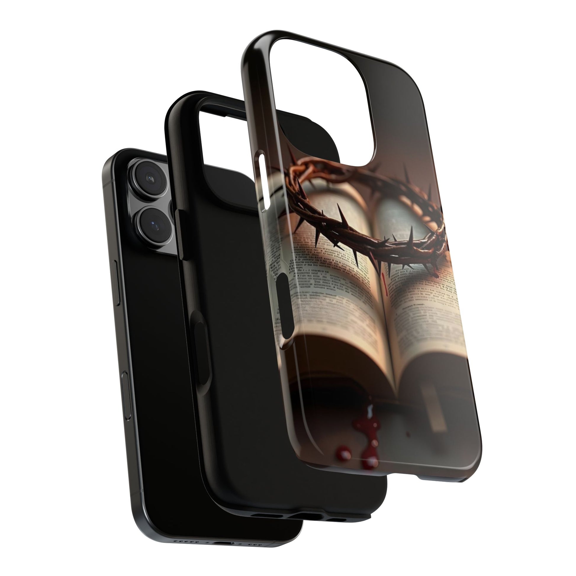Crown of Thorns and Bible Christian Tough Cases for iPhones, Samsung, and Pixel