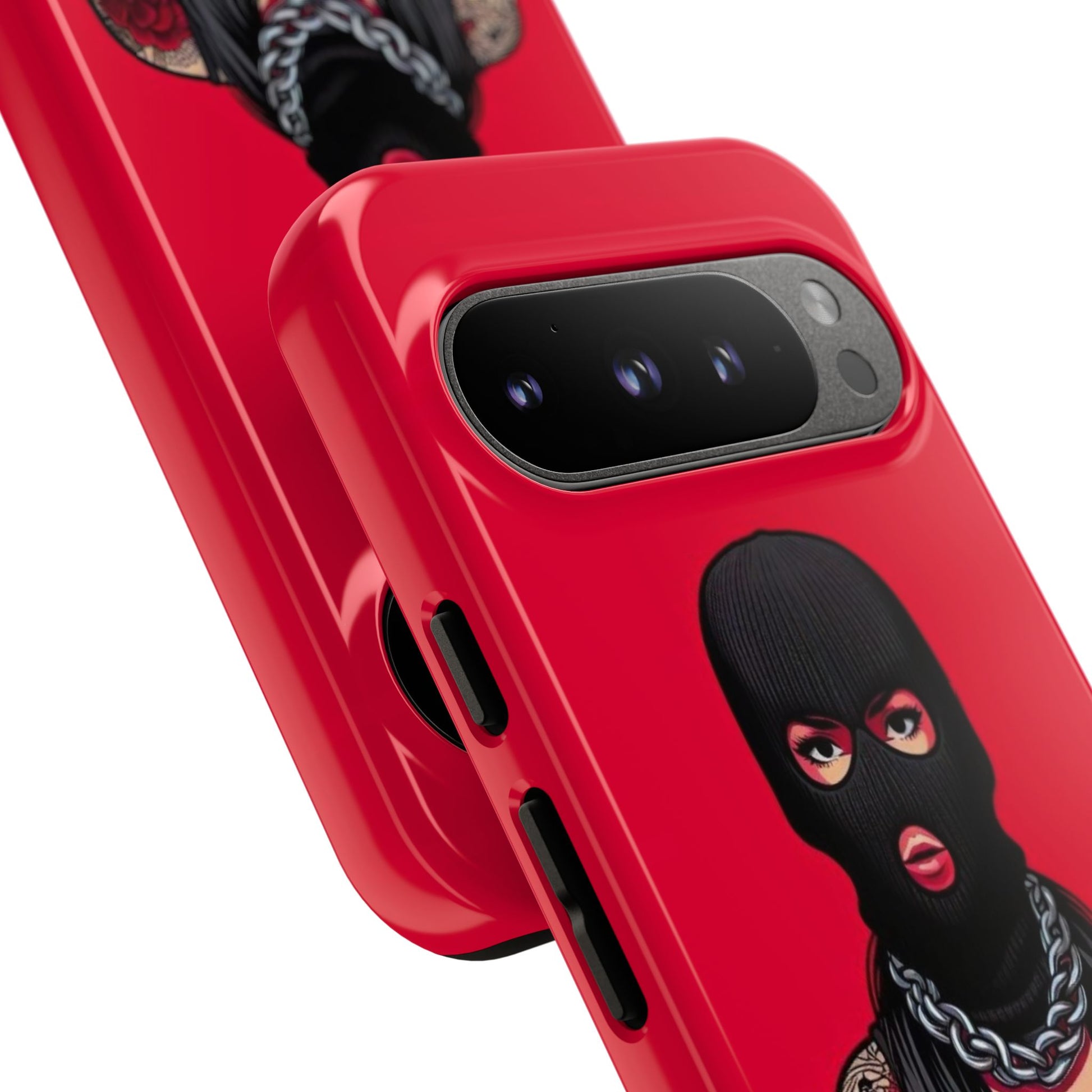 Thug Girl Red Design Tough Cases for iPhones, Samsung, and Pixel